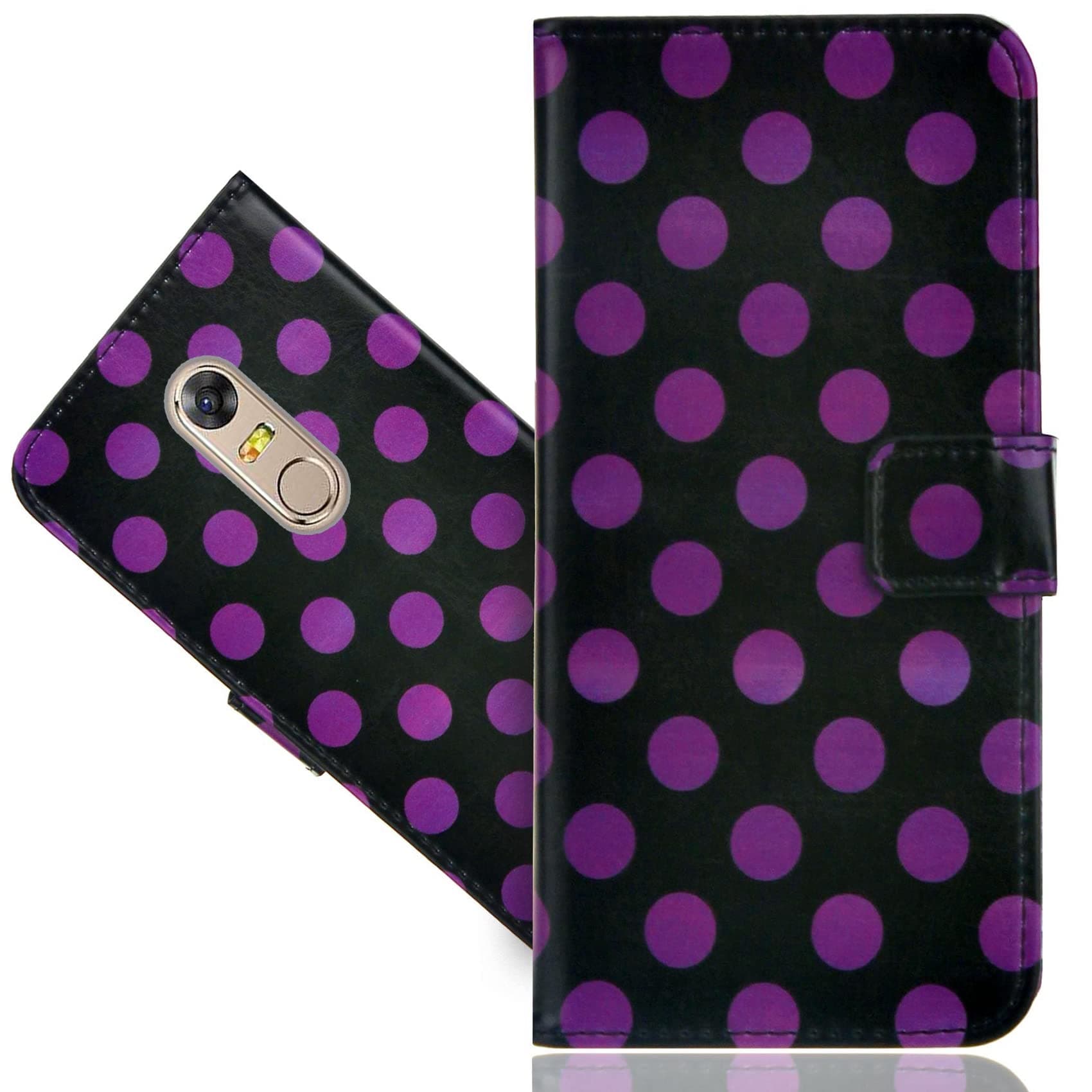 SHIYENA Leather Case For TP-Link Neffos X1 Lite, Shockproof Wallet Flip Leather Magnetic Card Slot Kickstand Phone Case Cover