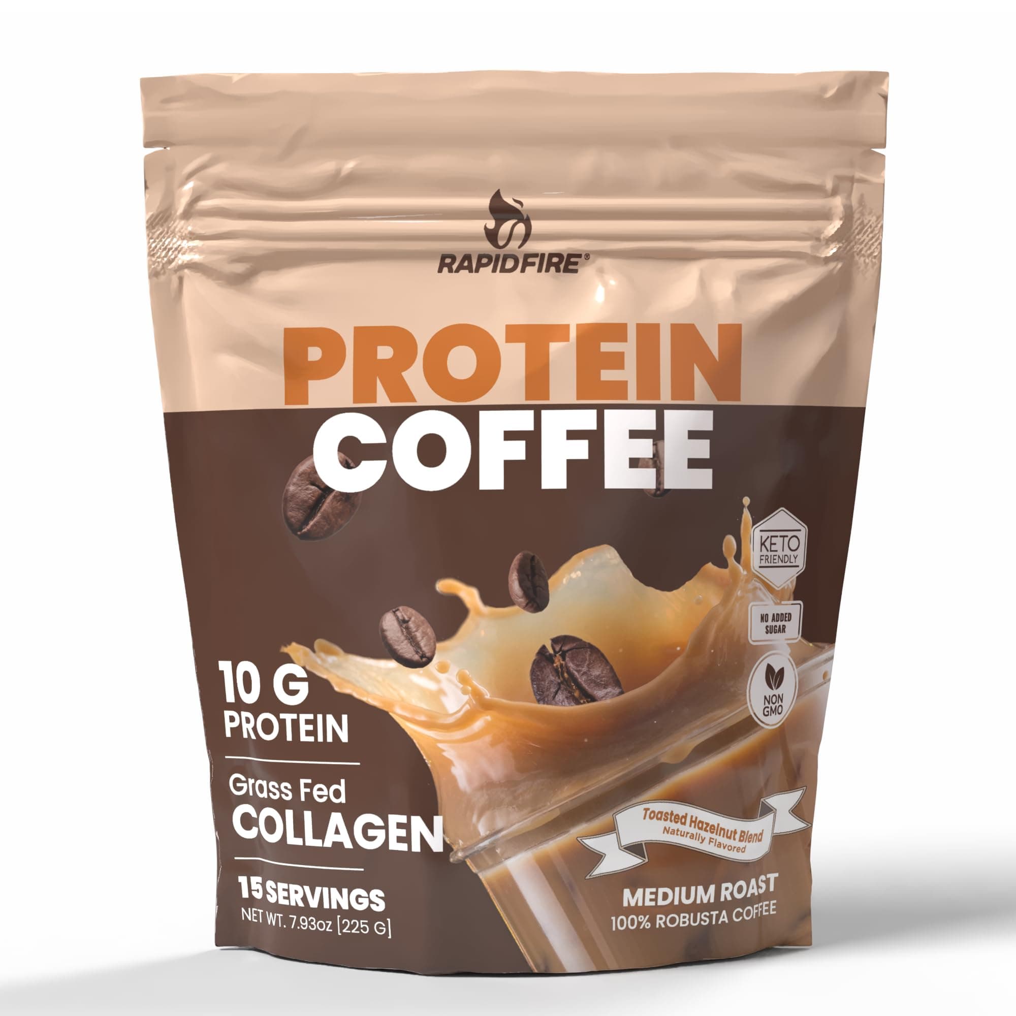 Rapid Fire Hazelnut Protein Coffee