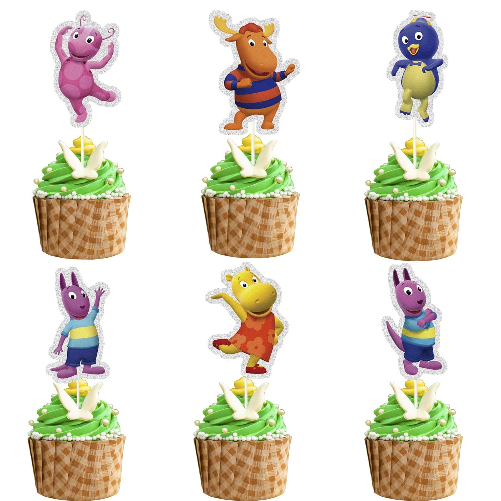 Glitter The Backyardigans Cupcake Topper, The Backyardigans Theme Birthday Party Suppliers, The Backyardigans Cupcake Decoration The Backyardigans Bomboniere