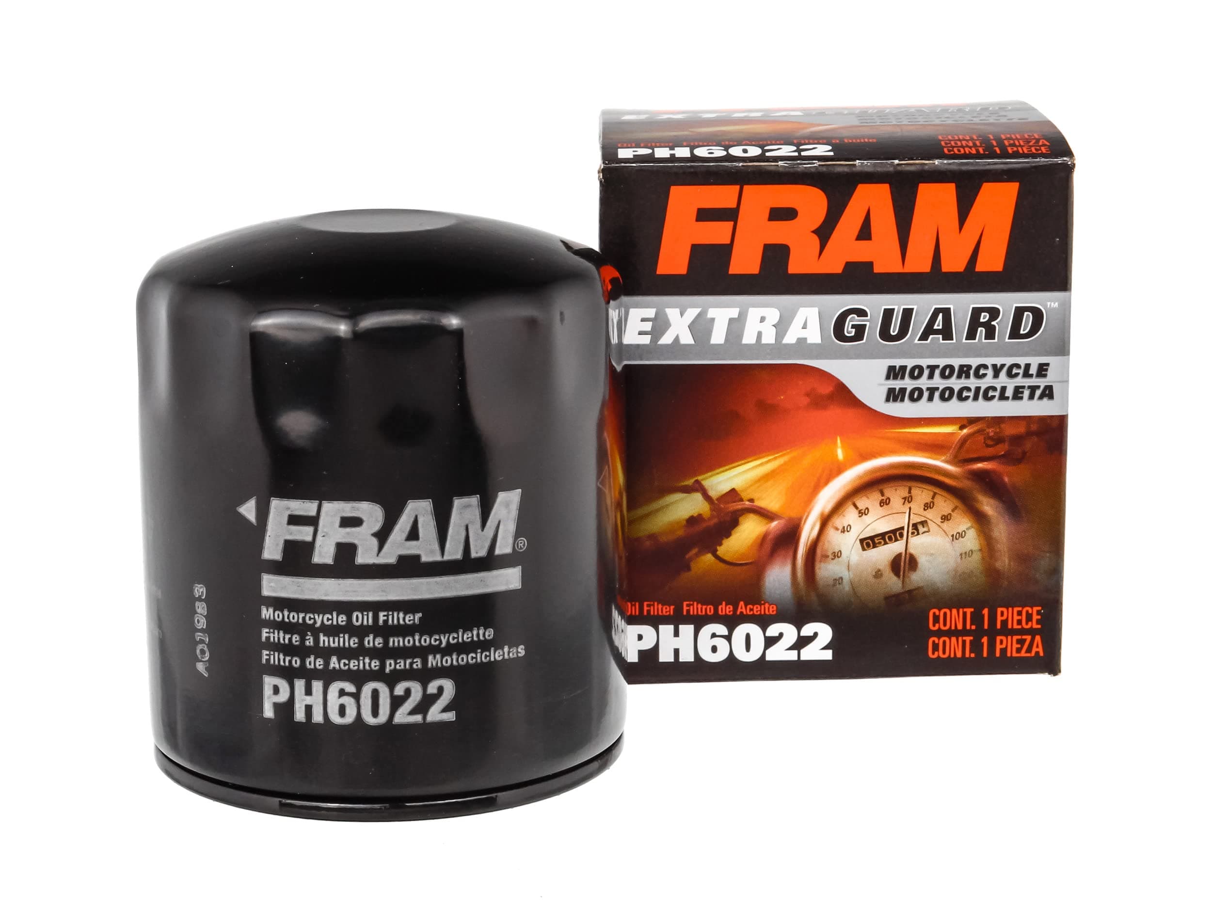 FRAM Extra Guard PH6022 10K Mile Change Automotive Replacement Interval Spin-On Engine Oil Filter for Select Vehicle Model Years, Vehicle Engine Protection Oil Filter for Everyday Drivers