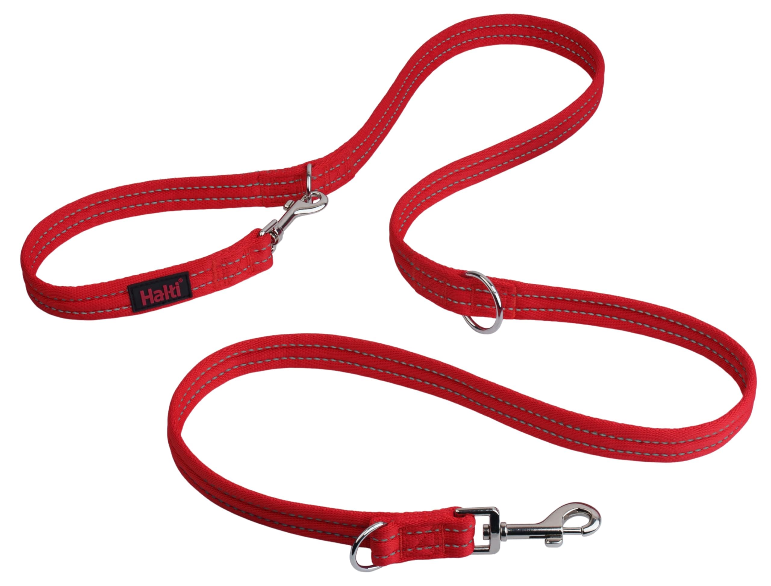 Halti Training Lead - Professional No-Pull Double-Ended Dog Lead, Lightweight, Soft & Durable, Ideal for Obedience Training & Everyday Walks with Dogs and Puppies (Size Large, Red, 2m)