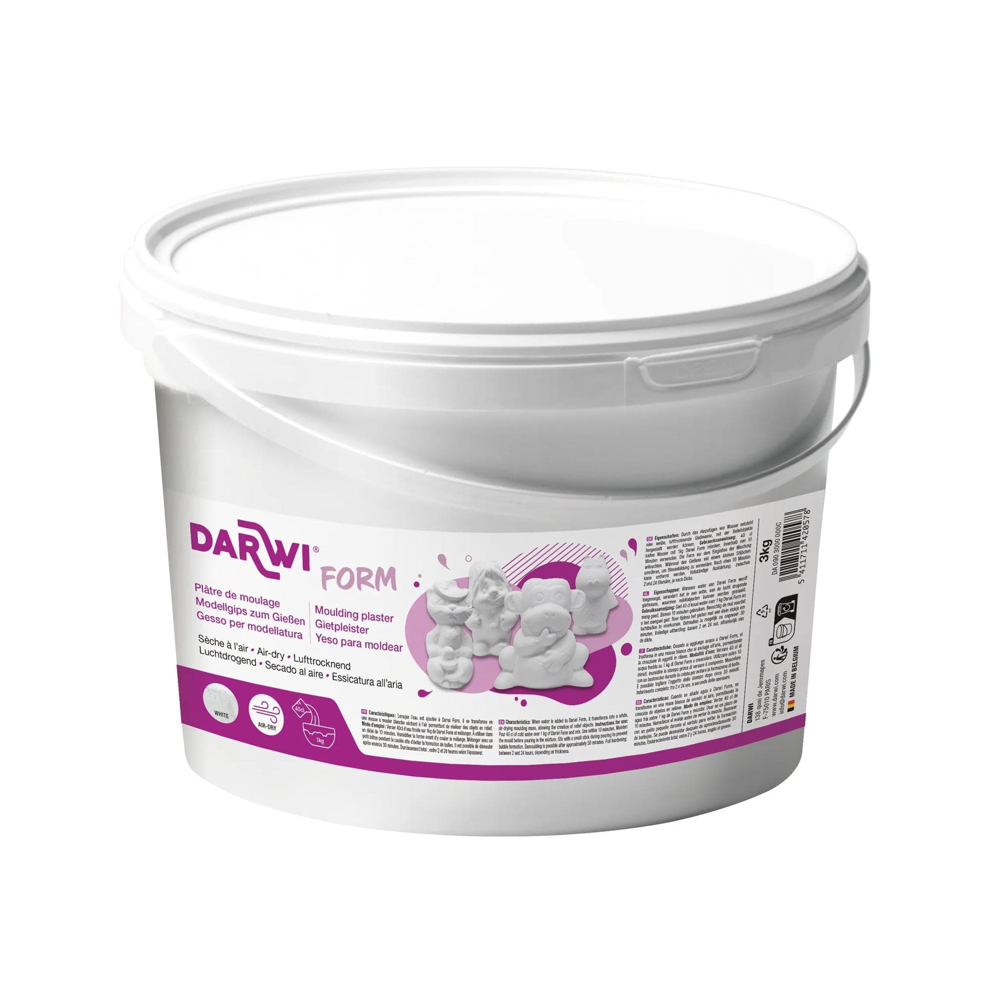 Darwi 3 Kg Plaster Moulding Plaster, White