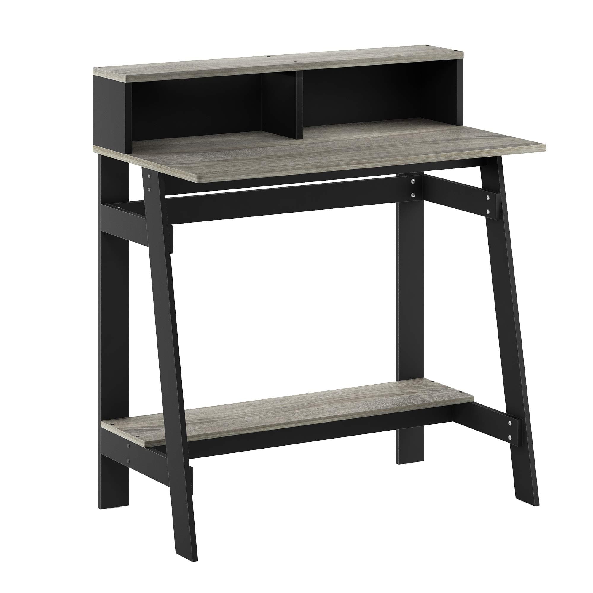 Simplistic A Frame Computer Desk, Black/French Oak Grey