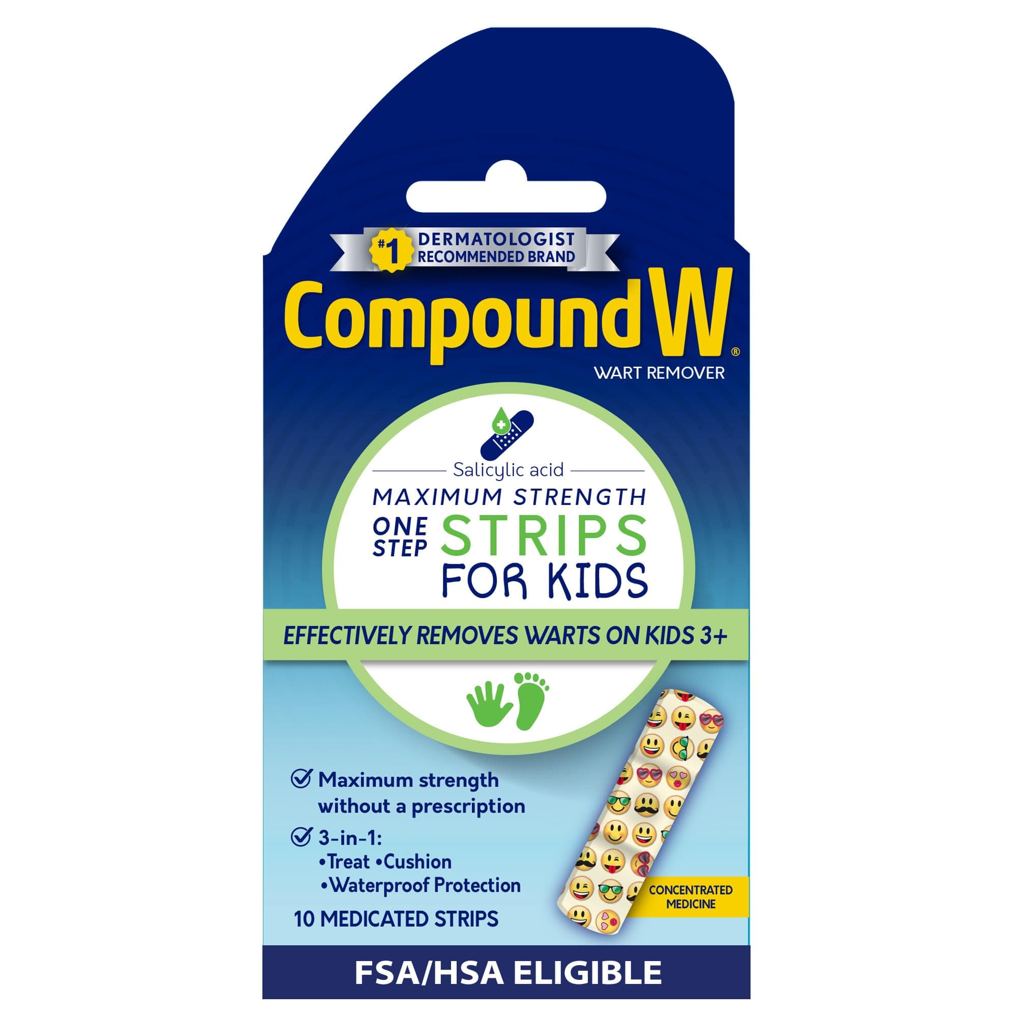 Pads, Kids One Step Strips: Compound W Acid Wart Remover