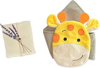 Baby Colic, Gas and Upset Stomach Relief - Belly Hugger with All Natural Herbal Aroma Therapy - Infant Swaddling Belly Belt, Heating Pad with Soothing Warmth for Fussy Infants (Giraffe)