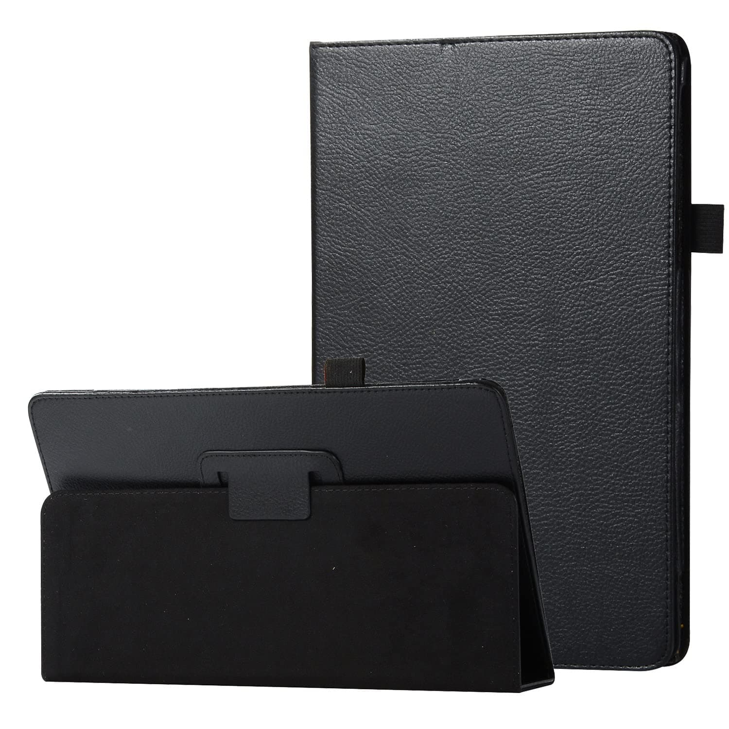 Texture Leather Tablet Case For Samsung Galaxy Tab S2 9.7 SM-T815/T820 Slim Folding Stand Folio Protector Shockproof Back Cover with Holder(Black)