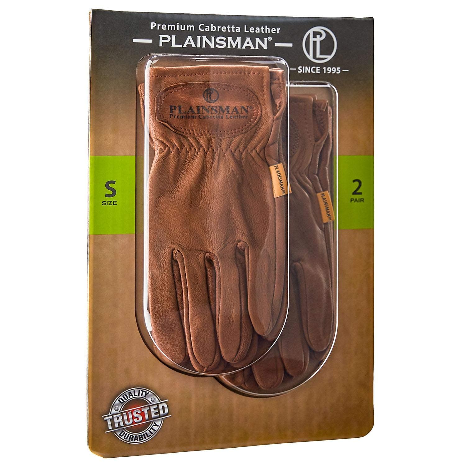 Plainsman Premium Cabretta Leather Gloves (2 Pair) - Small
