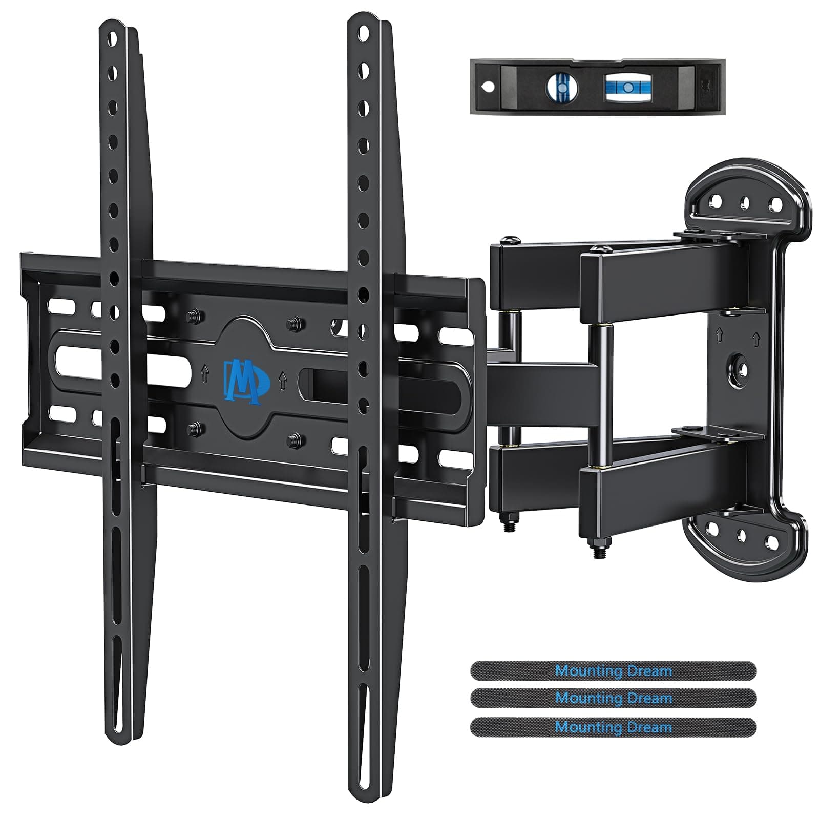 Mounting Dream TV Mount Bracket Full Motion TV Wall Mounts for 26-55 Inch LED LCD Plasma Flat Screen TV, Wall Mount with Swivel Articulating Dual Arms TV Bracket up to VESA 400x400mm 99 LBS MD2379