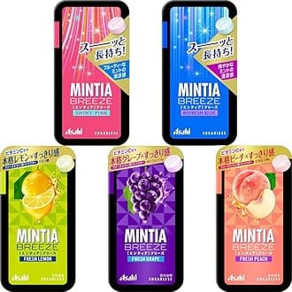 Osk Mintia Breeze 5 Types Of Assortment Shiny Pink, Refresh Blue, Fresh Lemon, Grape, And Peach 30 Tablets Each