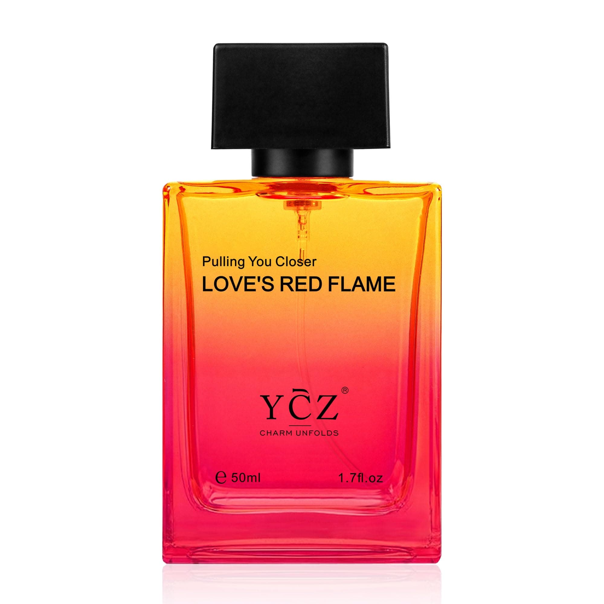 LOVE'S RED FLAME Men's Perfume 1.65 oz, Gradient Red Flame Bottle for Passionate Love Perfume, Spicy Woody Signature Long-Lasting Fragrance - Ideal Men Perfumes for Special Occasions Daily