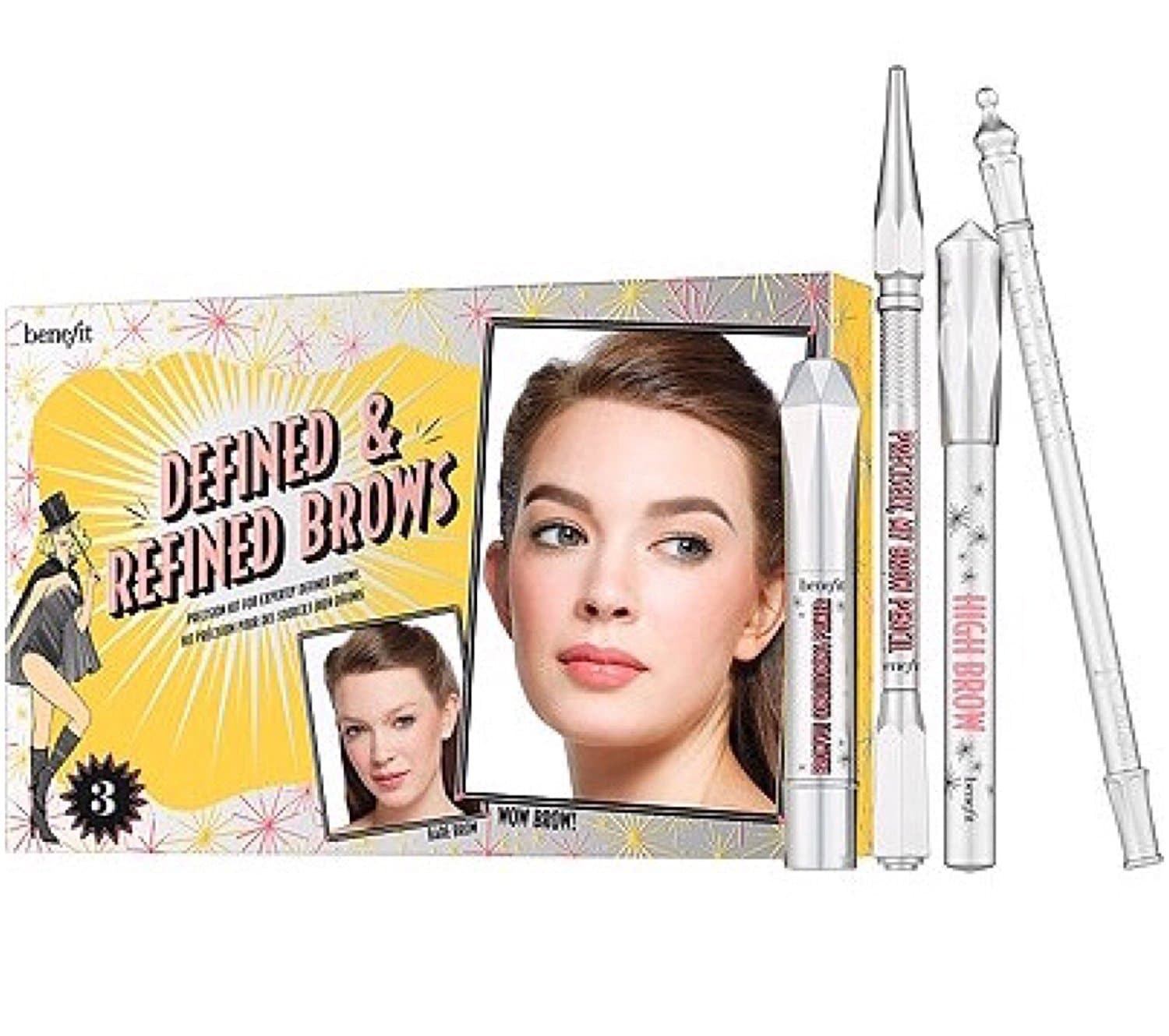 BENEFIT defined & refined brows kit SHADE: 03 MEDIUM precision kit for expertly defined brows