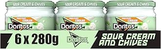 Doritos Sour Cream & Cool Chive Vegetarian Dip, Perfect for Sharing 280g (Case of 6)