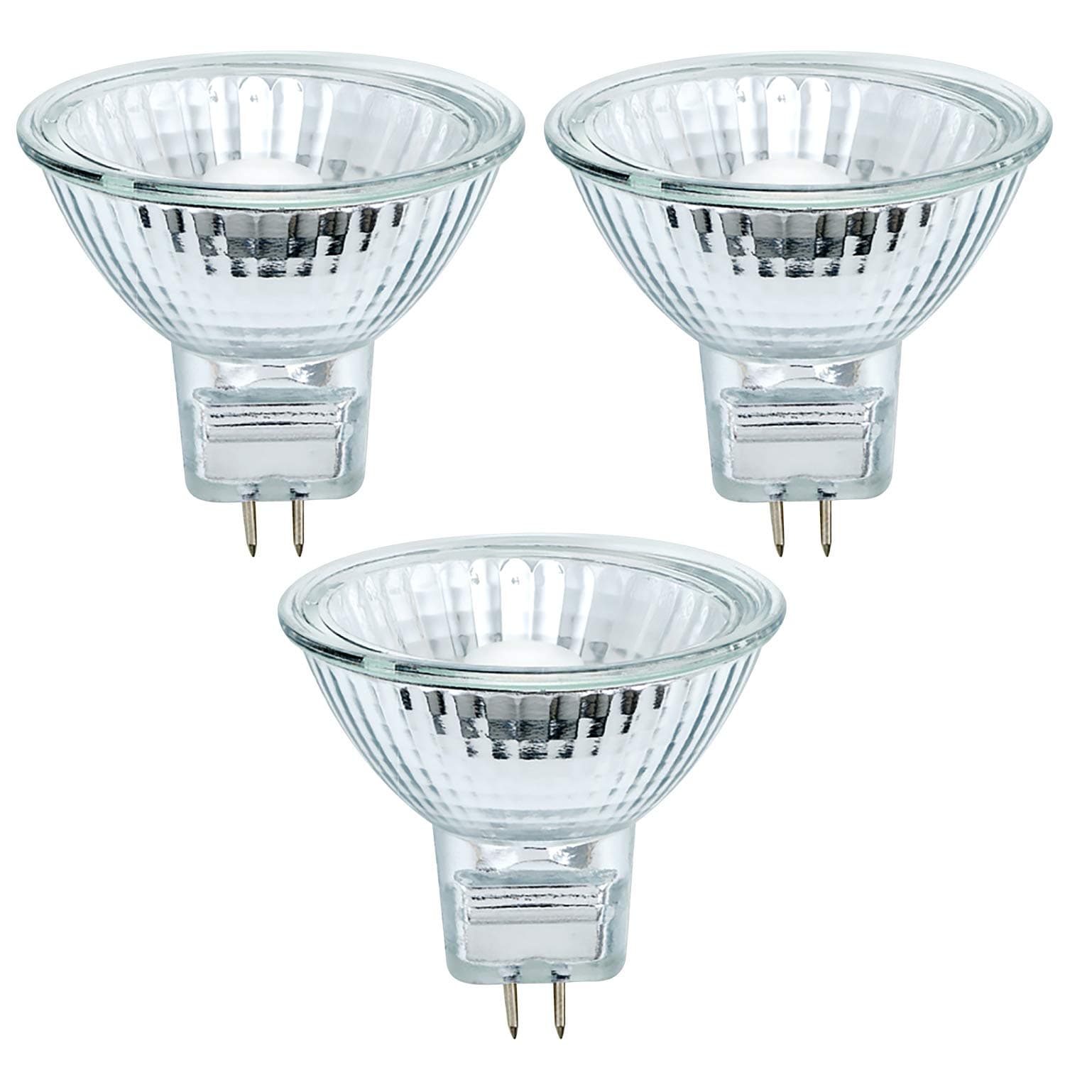 MR11 Halogen Spot Light Bulb Down Reflector Lamp 10W 12V 2 Prong Stove Hood Range Lighting High CRI Warm White 10Watt GU4 Dimmable Replacement GL Fiber Optic BAB C Bright Kitchen 45° Beam 11⁄8 inches