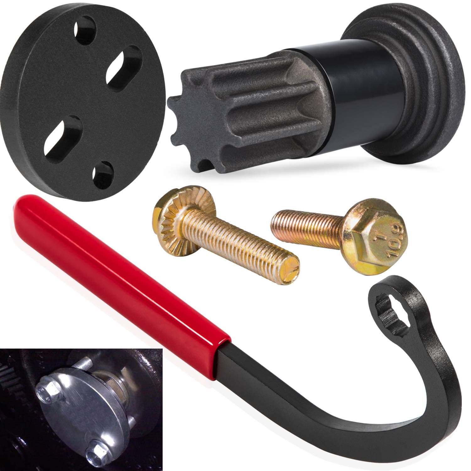Camoo 13mm Idle Lock Nut Wrench, Injection Pump Gear Puller and Engine Barring Tool for 1989-2002 Dodge Ram VE P7100 VP44 Cummins B/C Series (Set of 3)