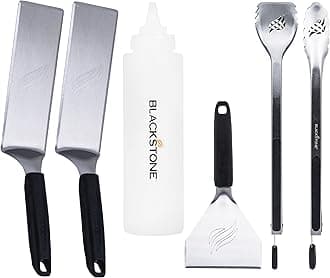 Deluxe Spatula Griddle Kit (6-Piece) with Stainless Steel Tongs