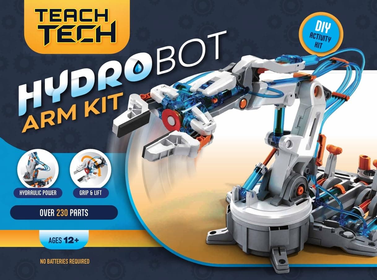 Teach Tech “Hydrobot Arm Kit”, Hydraulic Kit, STEM Building Toy for Kids 12+