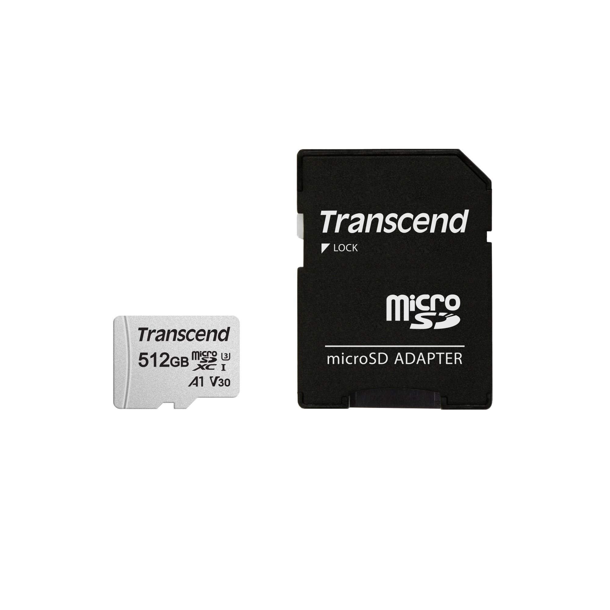 Transcend 512GB microSDXC Micro SD Card A1 V30 UHS-I U3 C10, Up to 100MB/s, 4K UHD Video Memory Card w/ Adapter for Nintendo Switch, Steam Deck, ROG Ally, MSI Claw, GoPro, DJI, Insta360, Action Camera