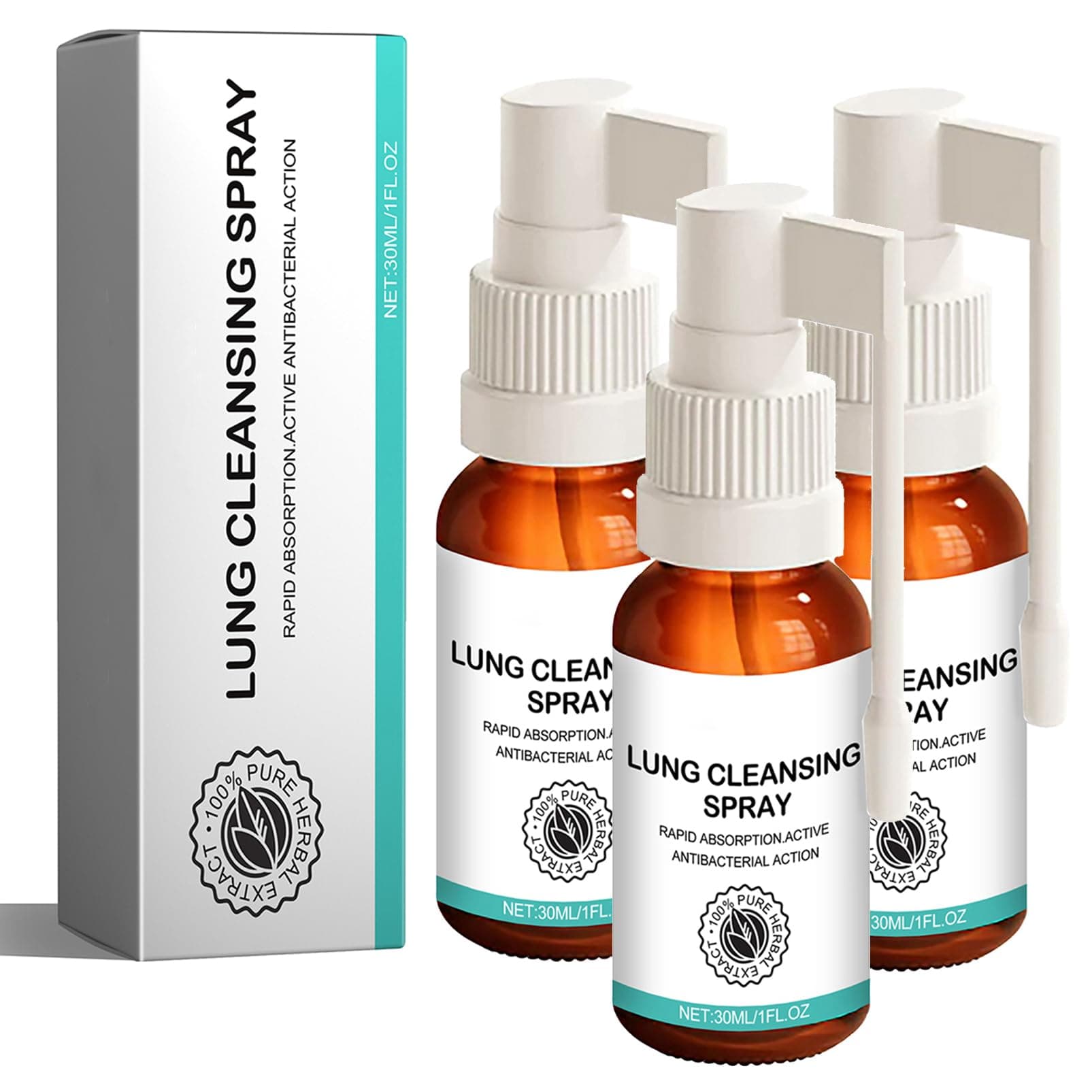 Lung Cleansing Spray, Lung Cleanse Mist, Powerful Lung Support & Cleanse, Herbal Spray Cleansing Lung, Natural Cleanse & Breathe Spray, Herbal Lung Care Essence Daily Use - 30ML (3)