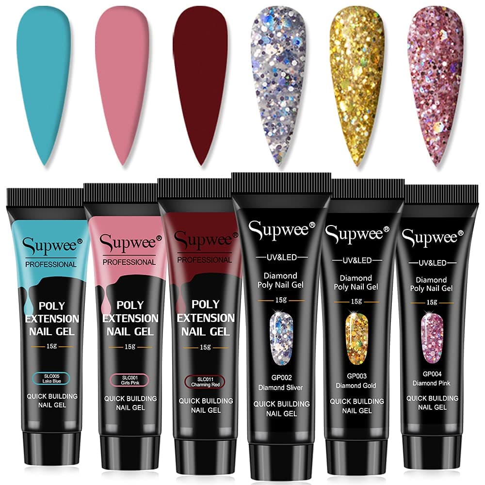 6 Colors Poly Nail Gel Set