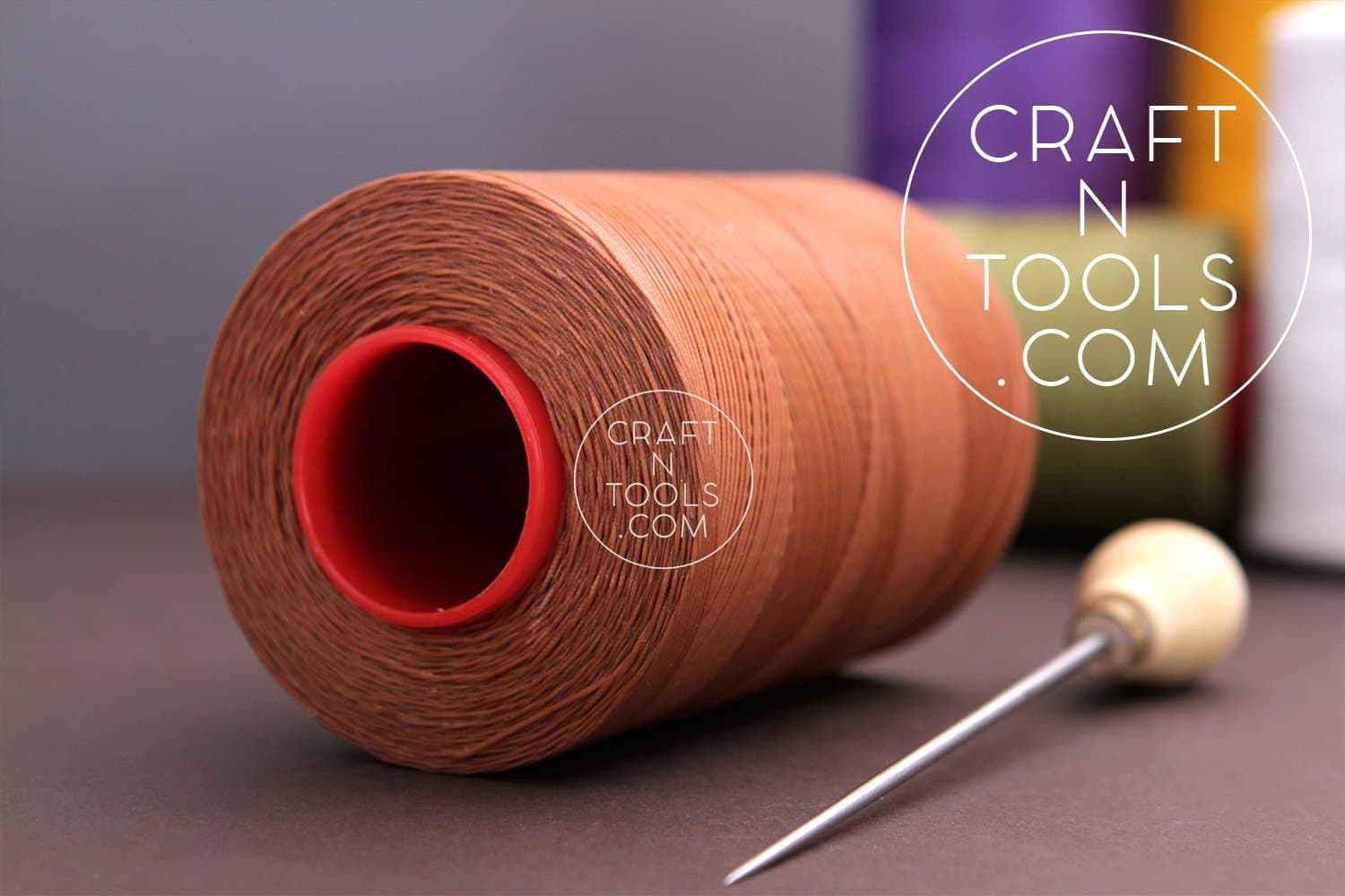 0.8mm Amber Glow Ritza 25 Tiger Waxed Polyester Thread 25-500m Length (25m). Julius Koch Leather Hand Sewing Thread