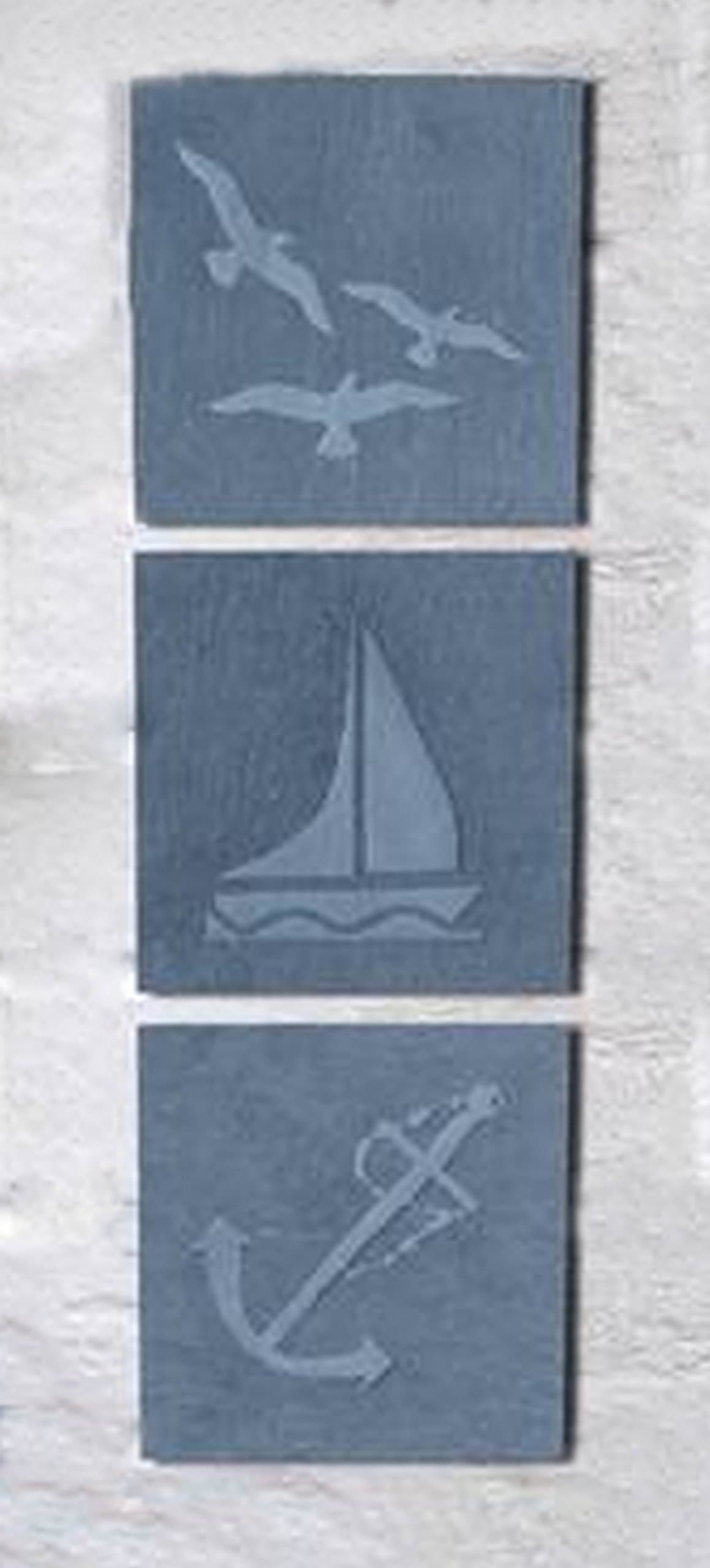 Greenkey Small Coastal Slate Wall Art