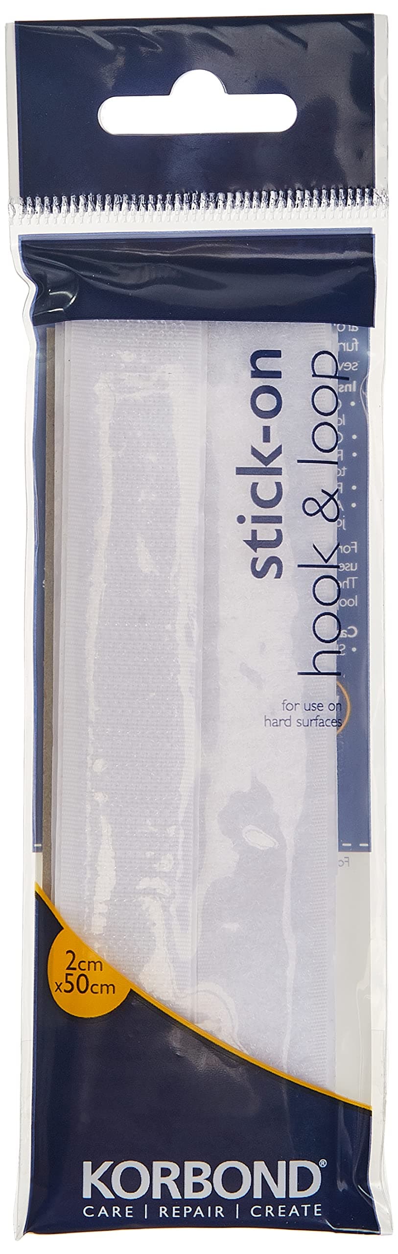 50cm White Hook & Loop