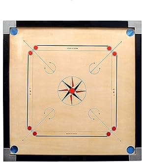 Jaysh 32 x 32 Inch Carrom Board Professional and All Age People Carrom and Free with Set of Coin, Striker and Powder