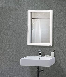 Charlie Bathroom Cabinet with Storage 4 Shelves and Mirrors Model Marc