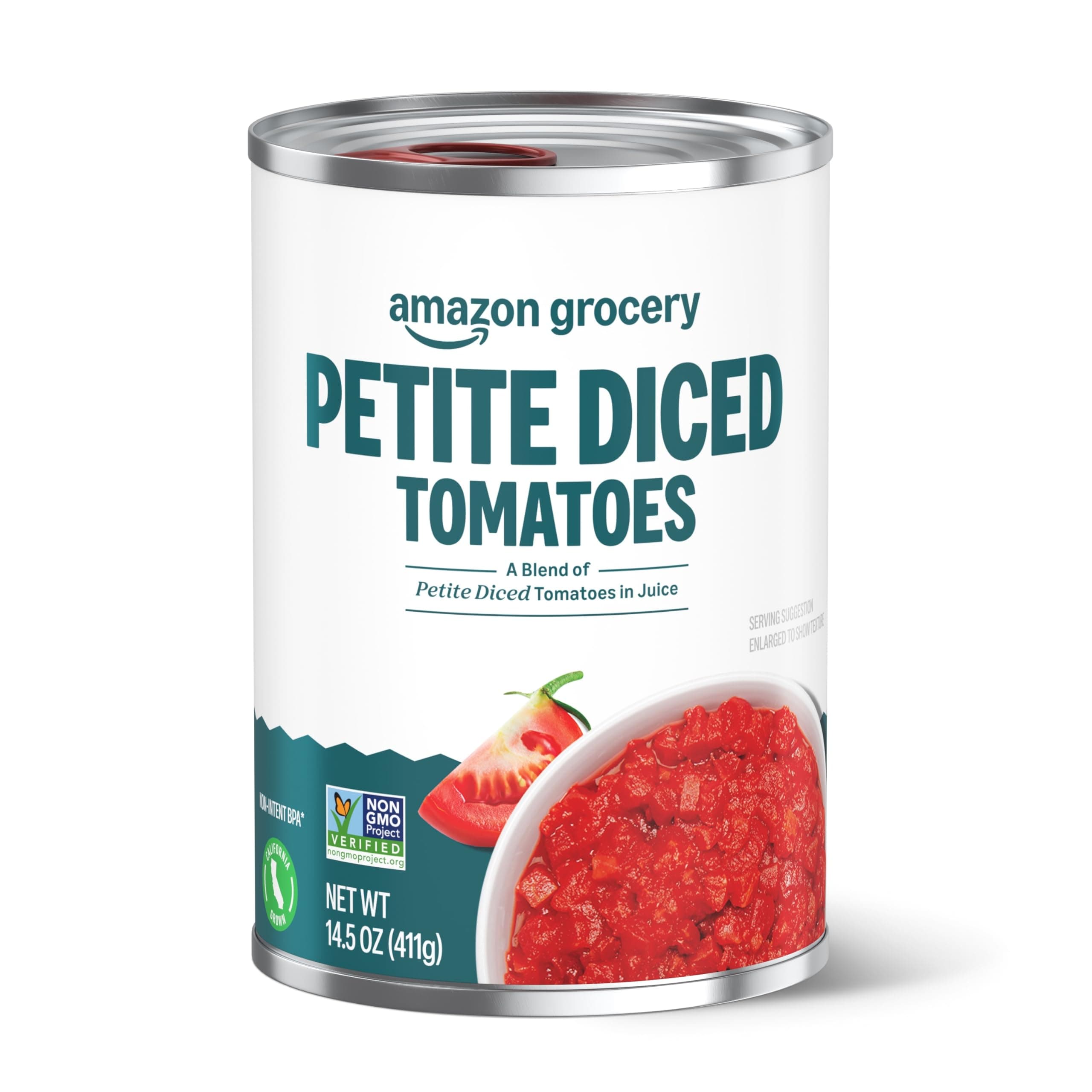 Amazon Grocery, Petite Diced Tomatoes, 14.5 Oz