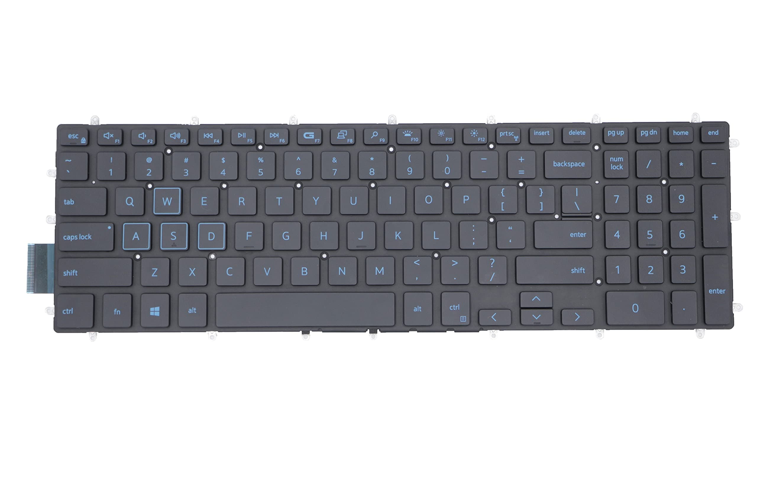 Replacement Backlit Keyboard Compatible with Dell G3 3579 3779 3590, G5 5587 5590, G7 7588 7590 7790 Series Game Laptop with Blue Frame US Layout