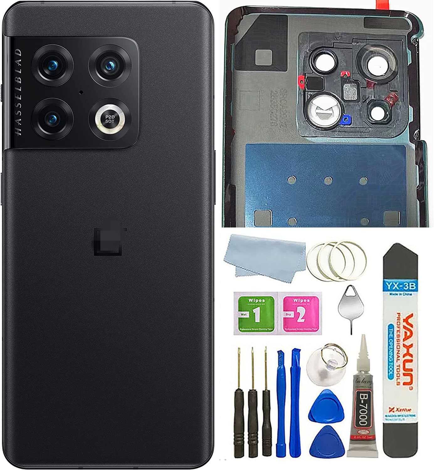 N&J 10 pro Back Glass Replacement for OnePlus 10 Pro 5G 6.7 Inches(GSM Only | No CDMA) Back Glass Cover+Tools (Volcanic Black)