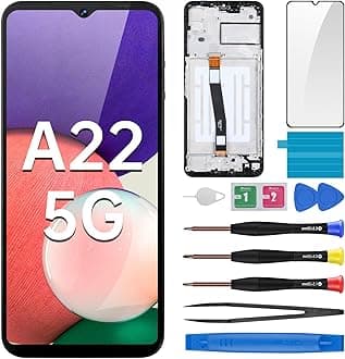 BESJMYT for Samsung Galaxy A22 5G Screen Replacement with Frame LCD Display Touch Digitizer Full Assembly Fix Glass with Repair Tools Kit A226B A226BR