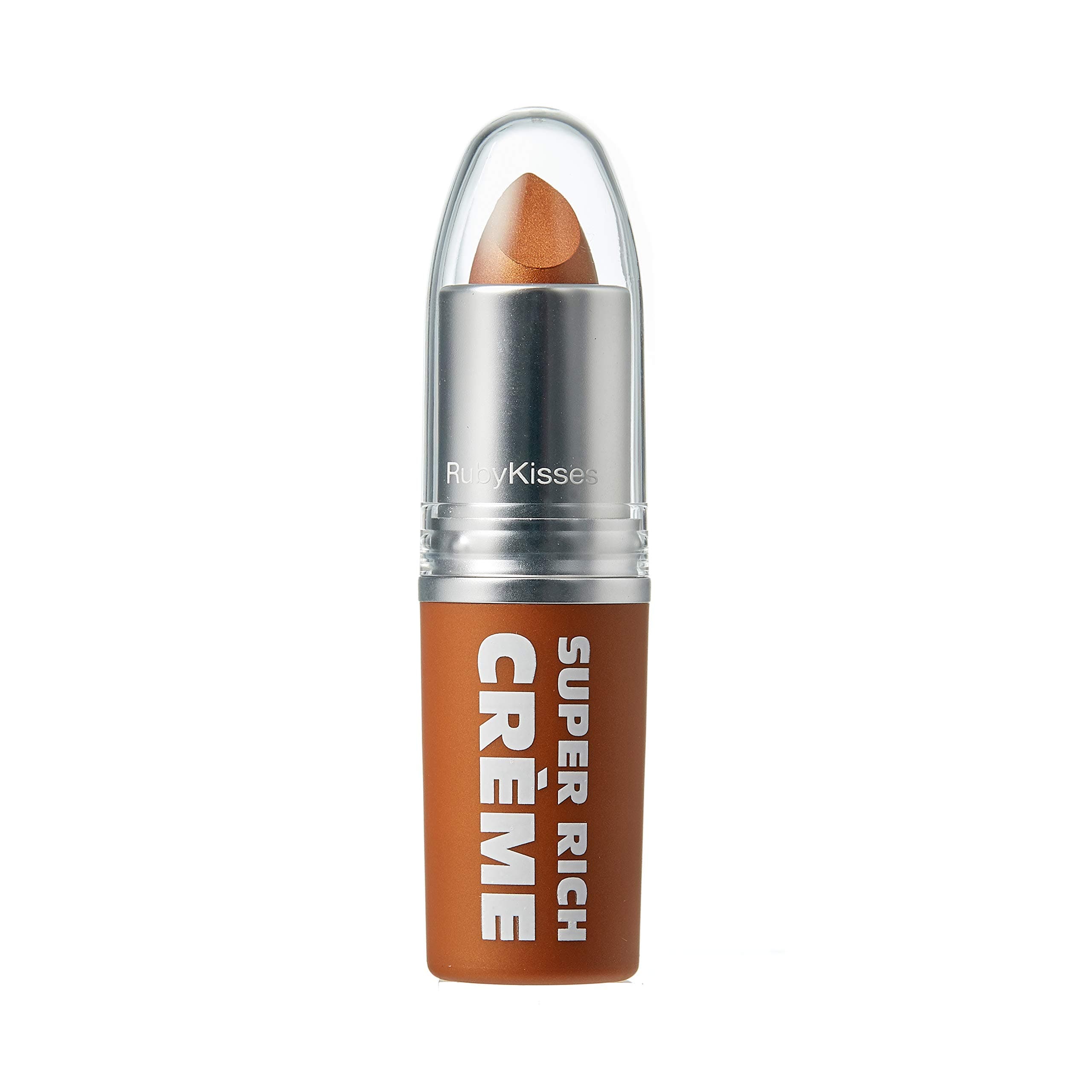 Ruby Kisses Super Rich Creme Lipstick, Hydrating Full Coverage Long Lasting Highly Pigmented Smooth Apply Lip Makeup for Women Men (Golden Key)