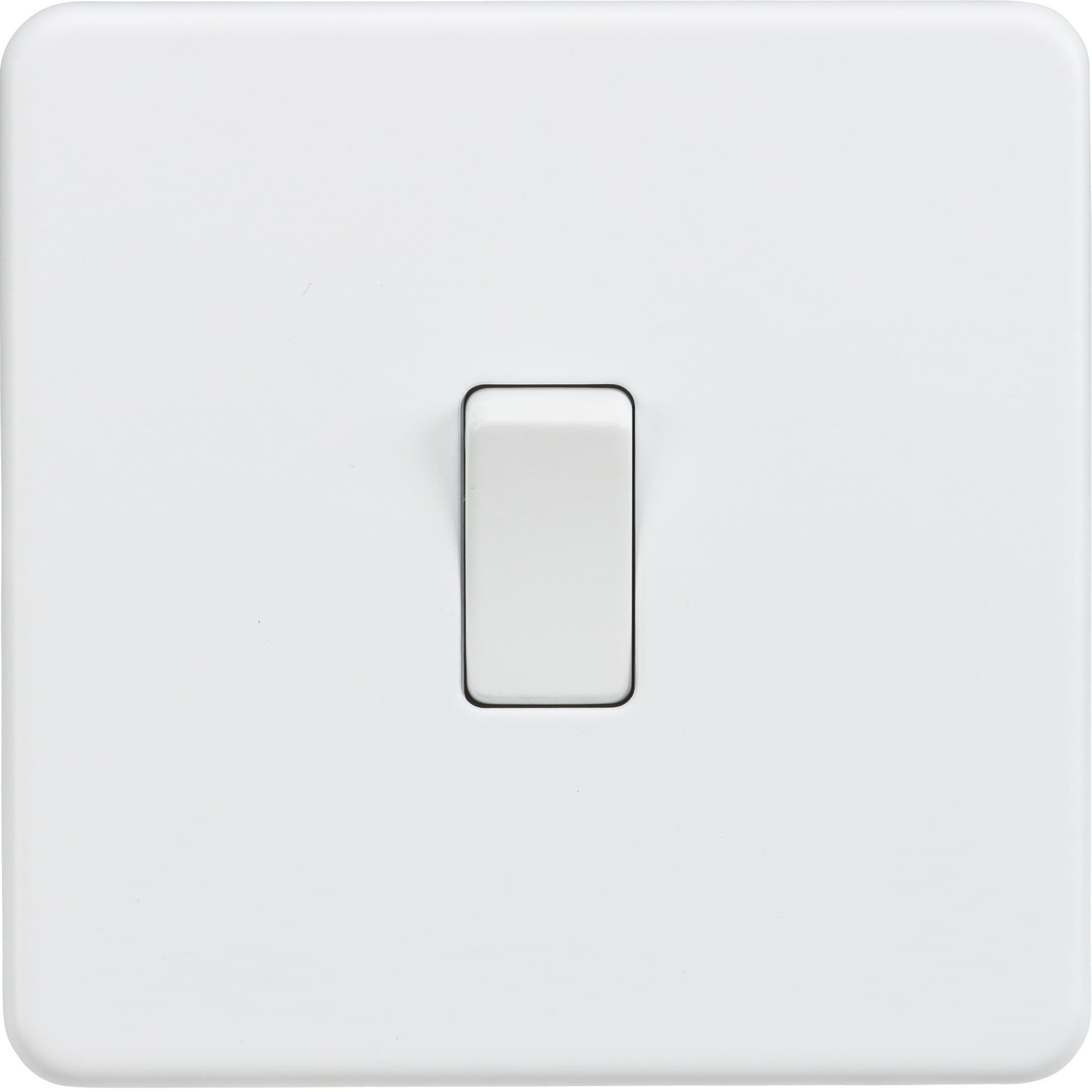 Knightsbridge SF2000MW Screwless Light Switch, 230 V, Matt White