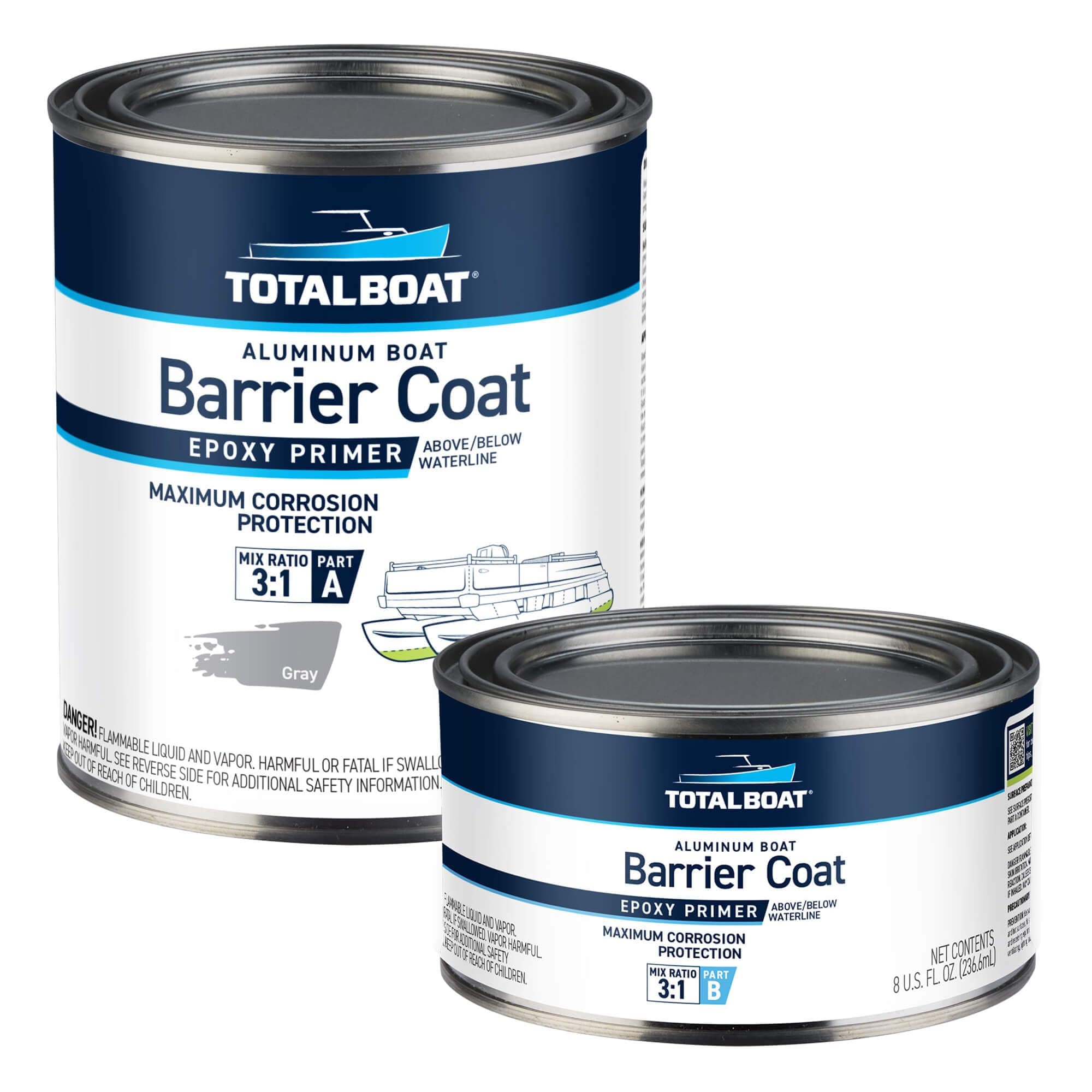 TotalBoat Aluminum Boat Barrier Coat (Quart, Gray)