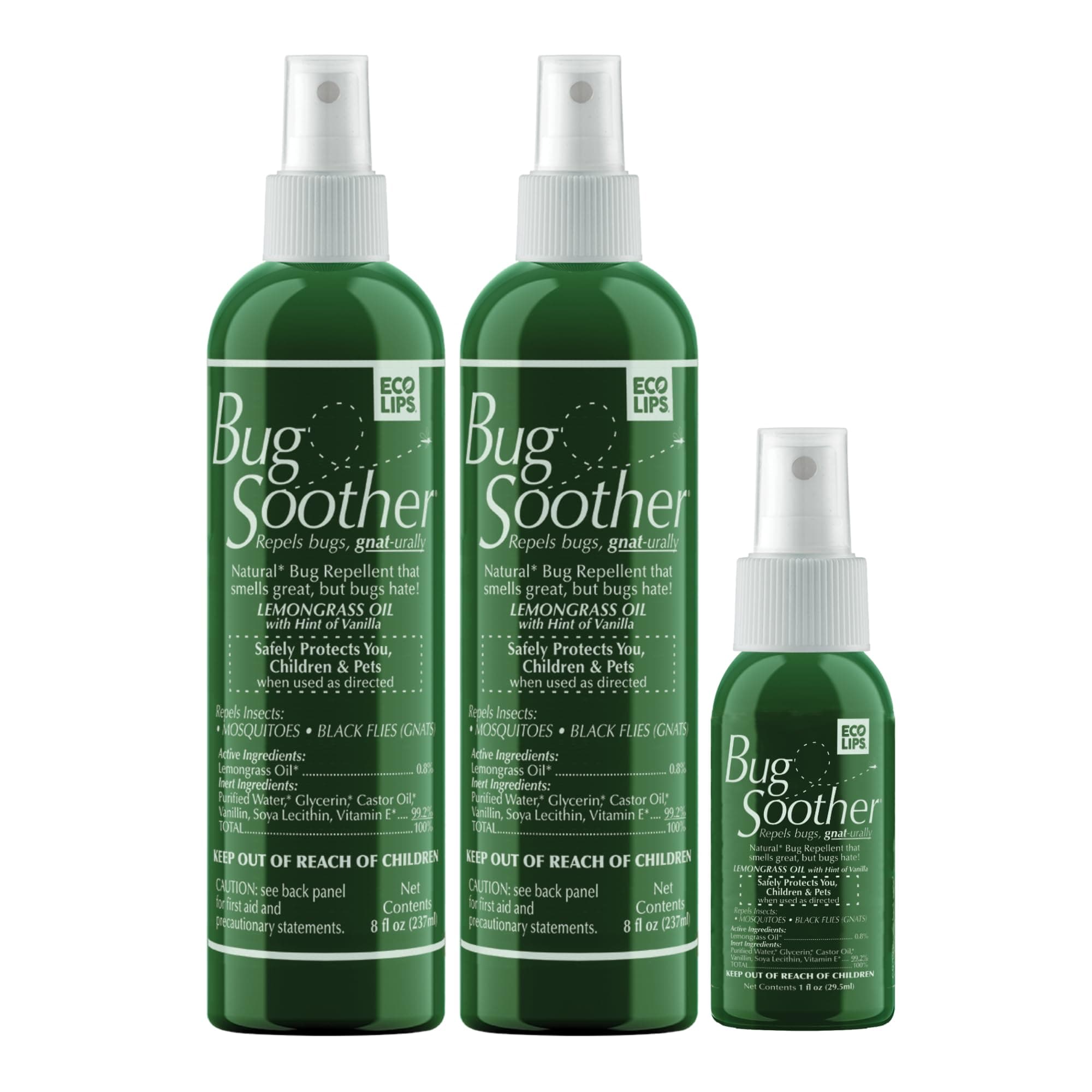 All Natural Bug Soother Bonus Pack - Multi-Pack includes FREE bonus 1 oz. travel size. (2, 8 oz.)