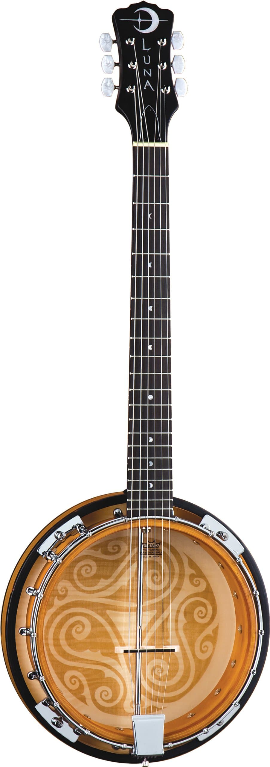 Luna Celtic 6-String Banjo, Tobacco Burst