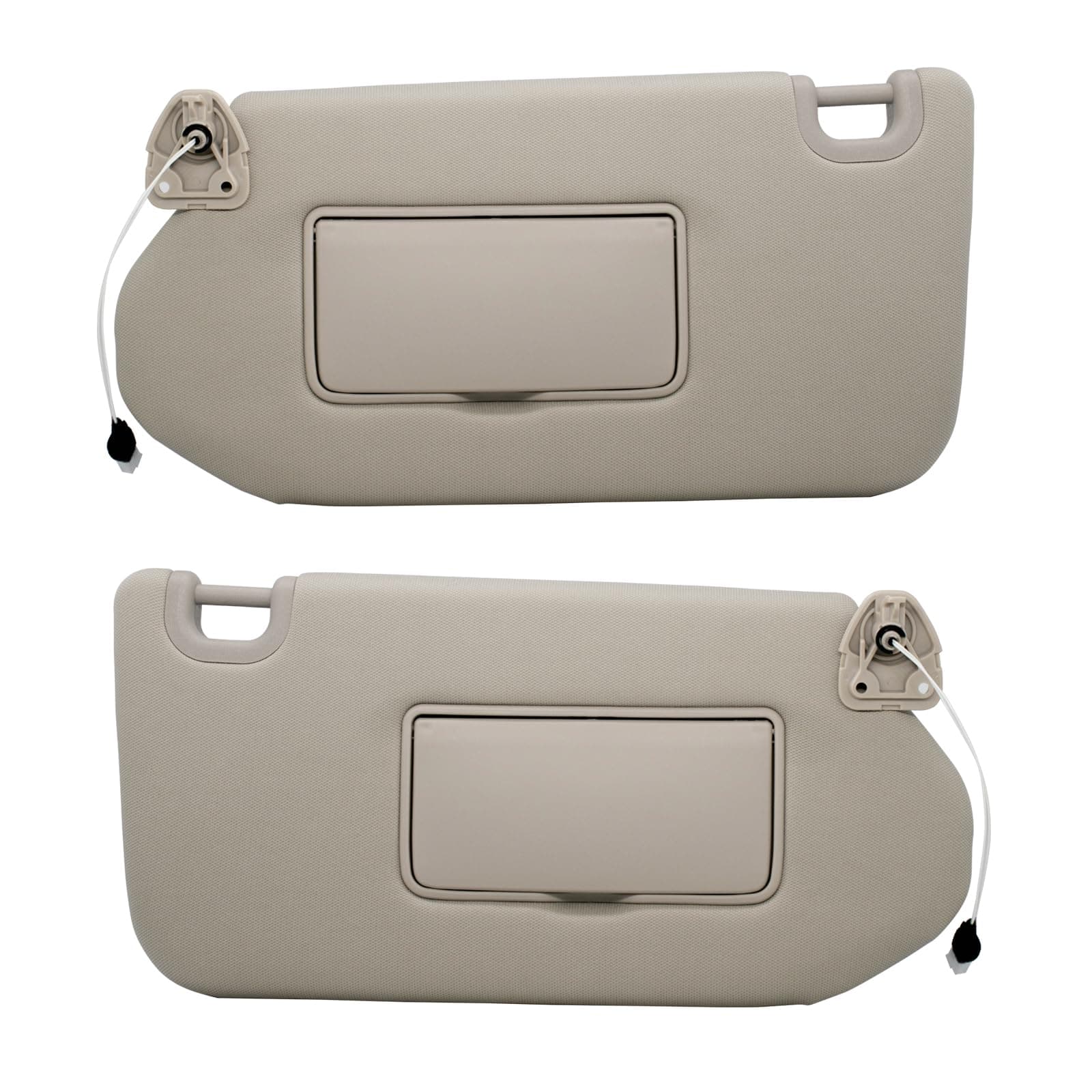 NHILES Left Driver Side & Right Passenger Sun Visor with Lamp & Mirror for 2013-2020 Nissan Pathfinder 2014-2020 Infiniti QX60 and 2013 Infiniti JX35,OEM: 96401-9PB0A 964009PB0A Beige