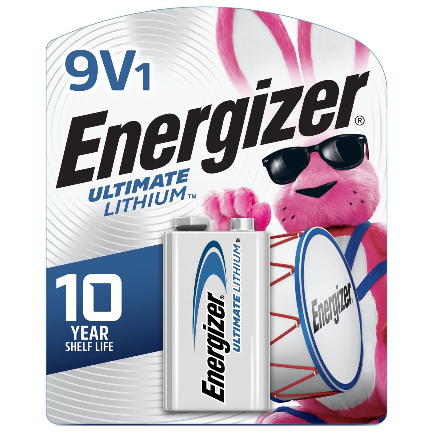 Energizer Ultimate Lithium 9V Batteries (1 Pack), Lithium 9 Volt Batteries
