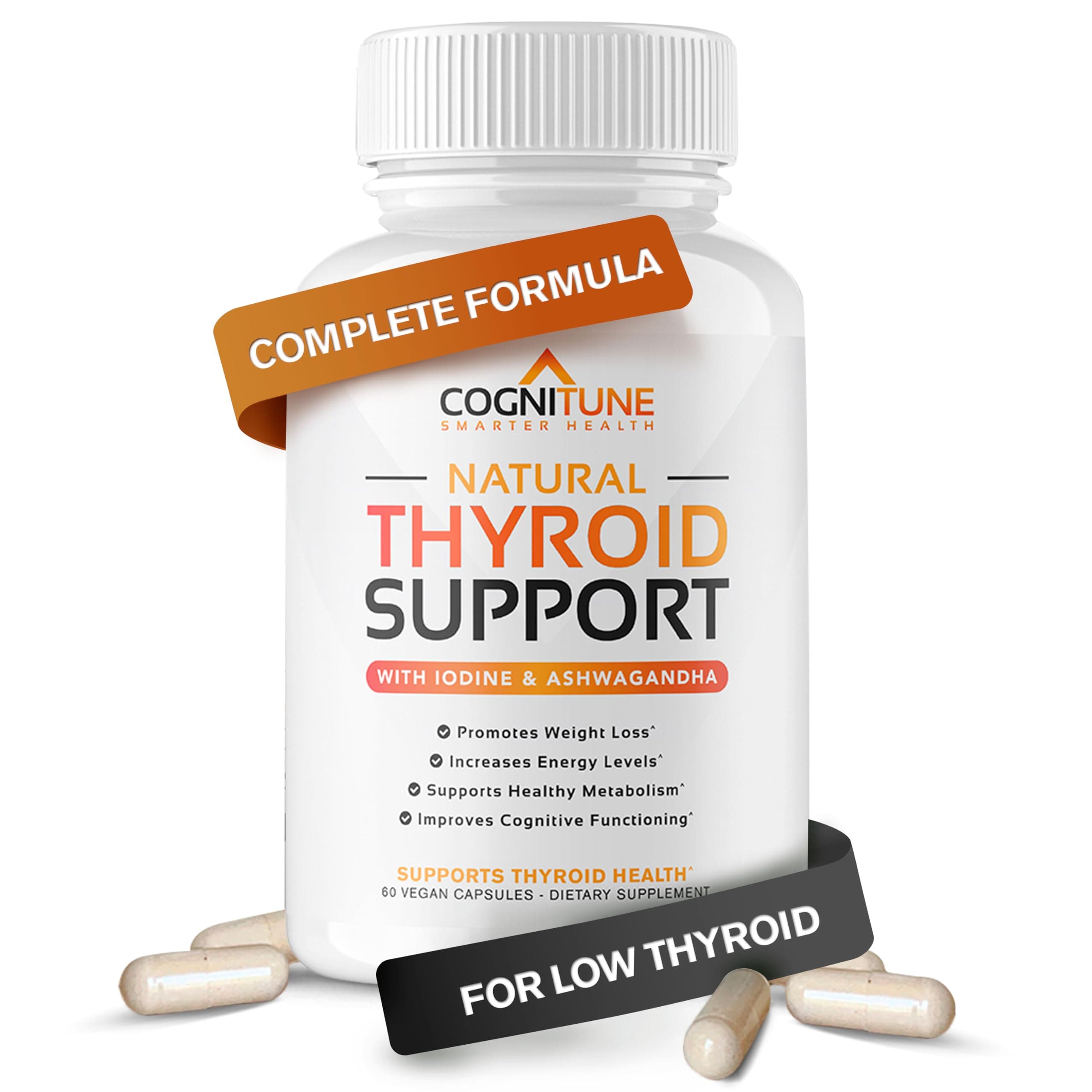 Thyroid Support Complex Supplement - Thyroid Support for Women and Men - Boost Energy, Focus, Metabolism, Weight Loss - Iodine Supplement with Vitamin B 12, Magnesium, Selenium, Ashwagandha and More