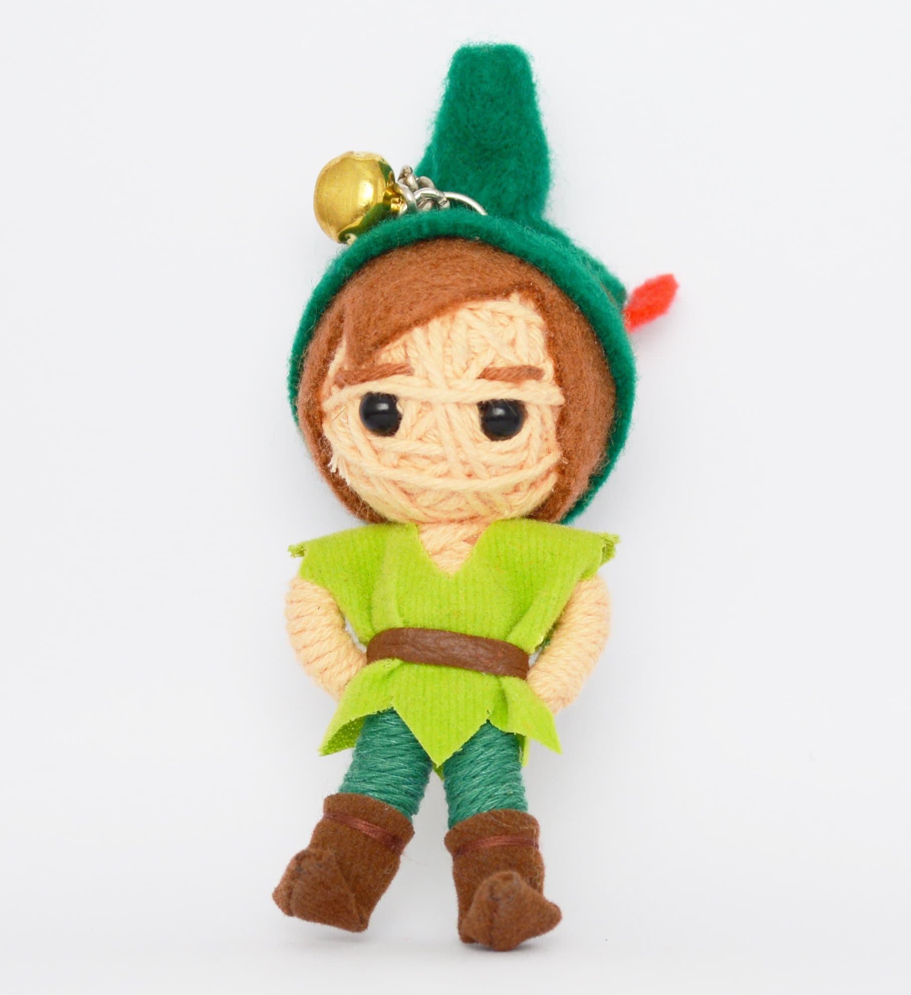 (VD011) Peter Pan Cute Handmade String Voodoo Doll Keychain
