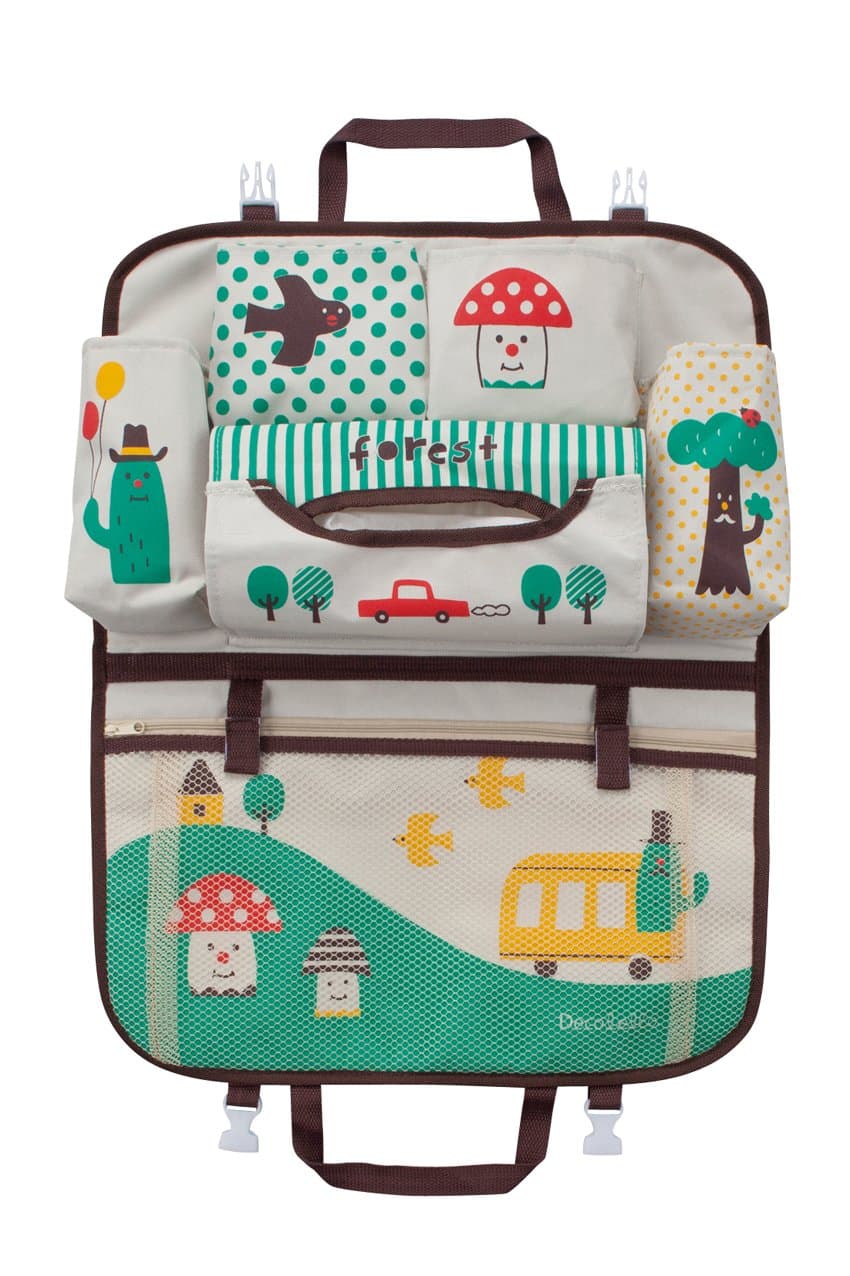 Decolello Car Dashboard Storage Organizer Multi Pouch Bag Tray Table FOREST