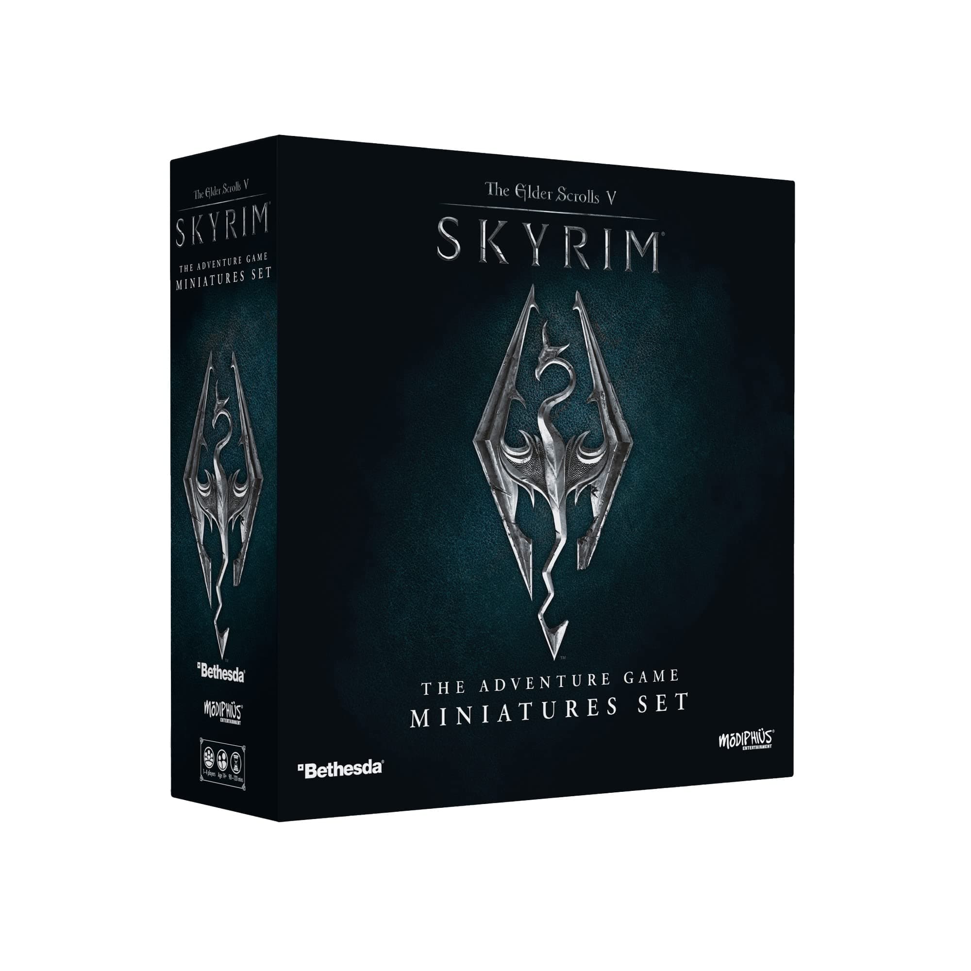 Modiphius | The Elder Scrolls: Skyrim - Adventure Board Game - Miniatures Upgrade Set | Board Game | Ages 14+ | 1-4 Players | 60-120 Minutes Playing Time,Grey,red