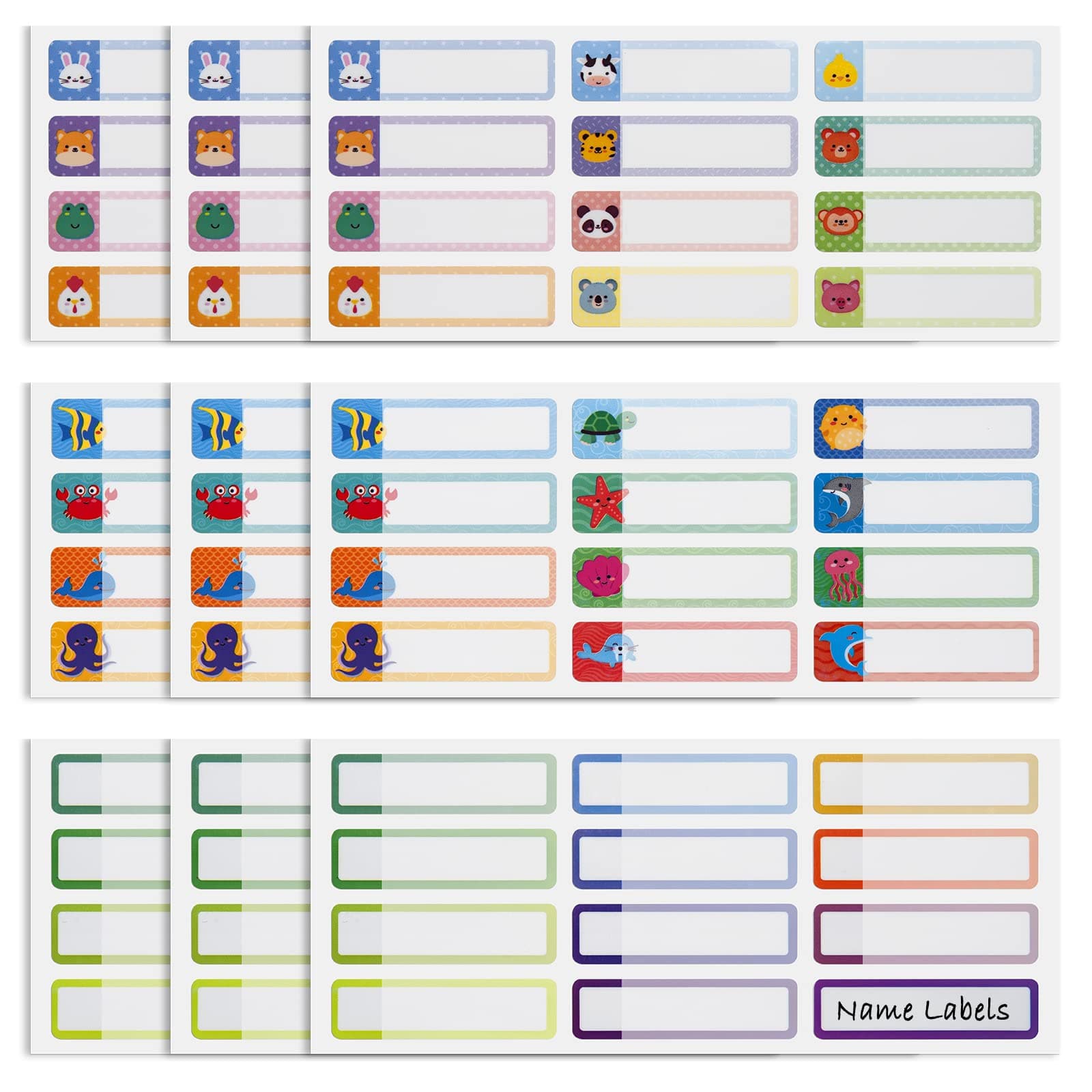 108 Waterproof Name Labels  for Daycare