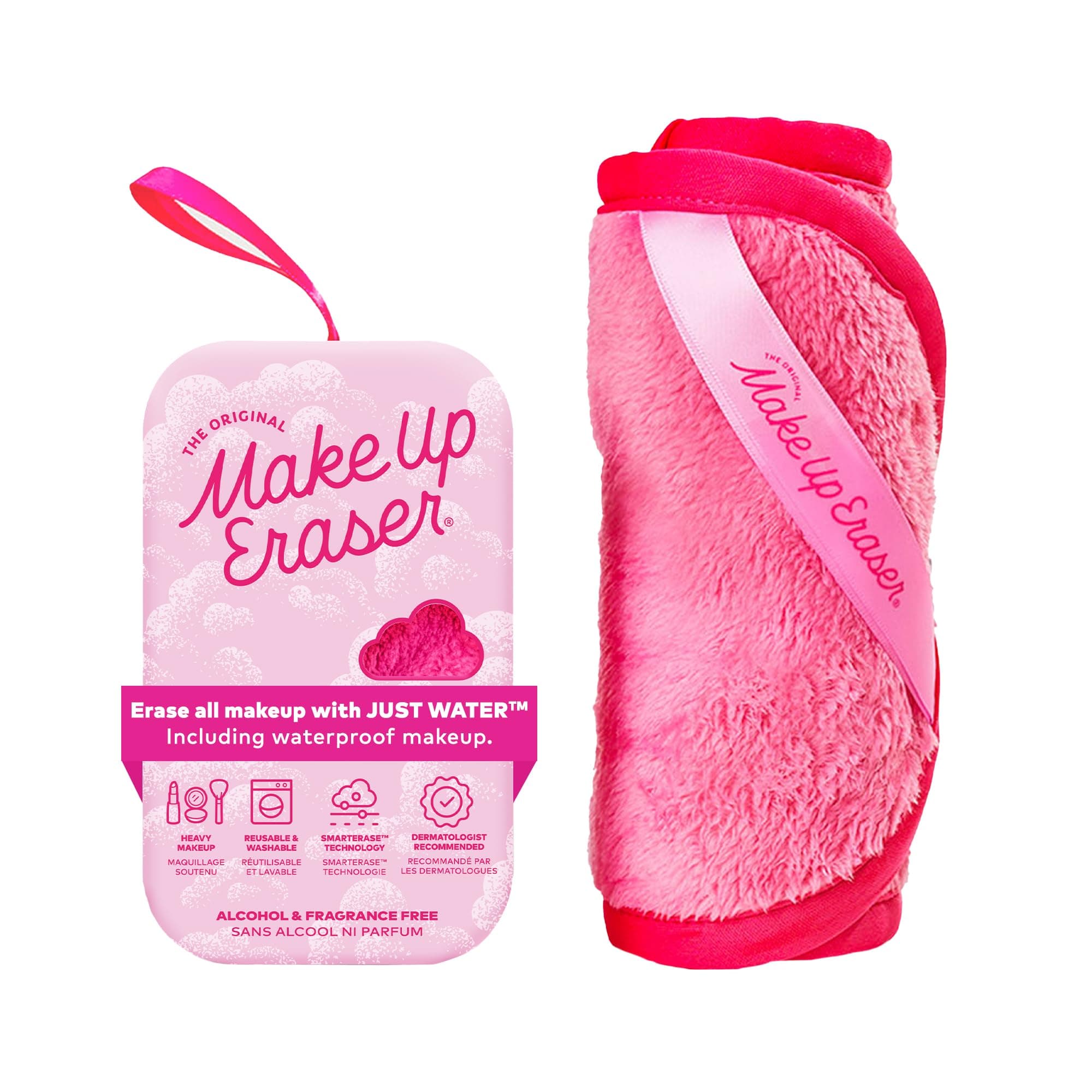 MakEUp Eraser The Original Remove MakEUp With Only Water. REUsable, Hypoallergenic With Antibacterial Properties. -Pink