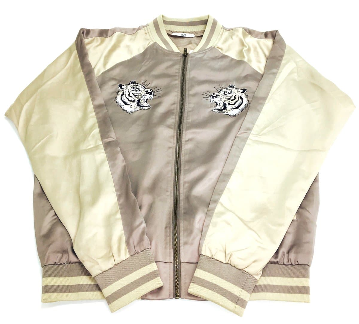 DOPE SATIN SOUVENIR JACKET khaki