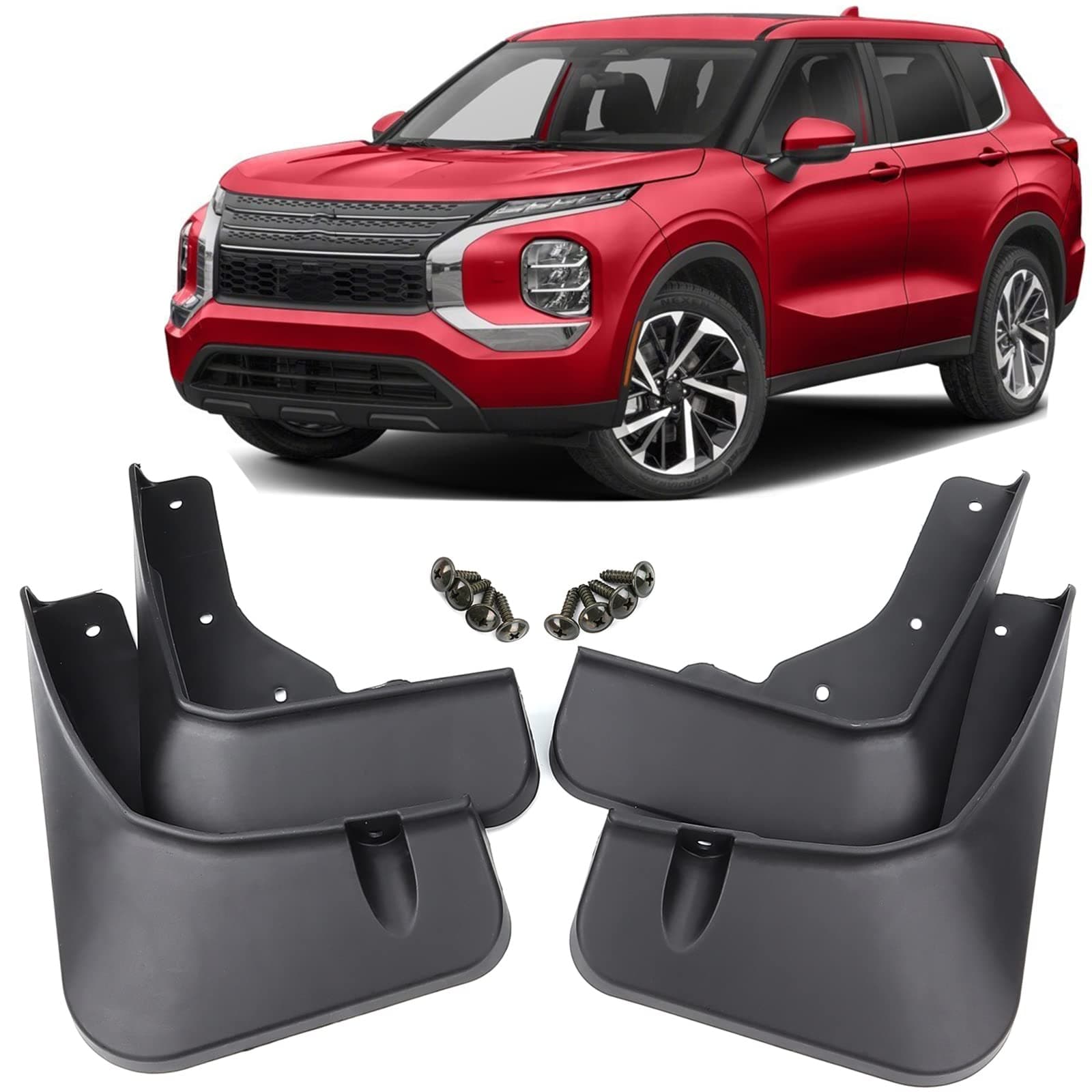 4pcs Mud Flaps Splash Guard Mudguards Fender Tire Protector Rear Front for Mitsubishi Outlander PHEV 2022 2023 2024