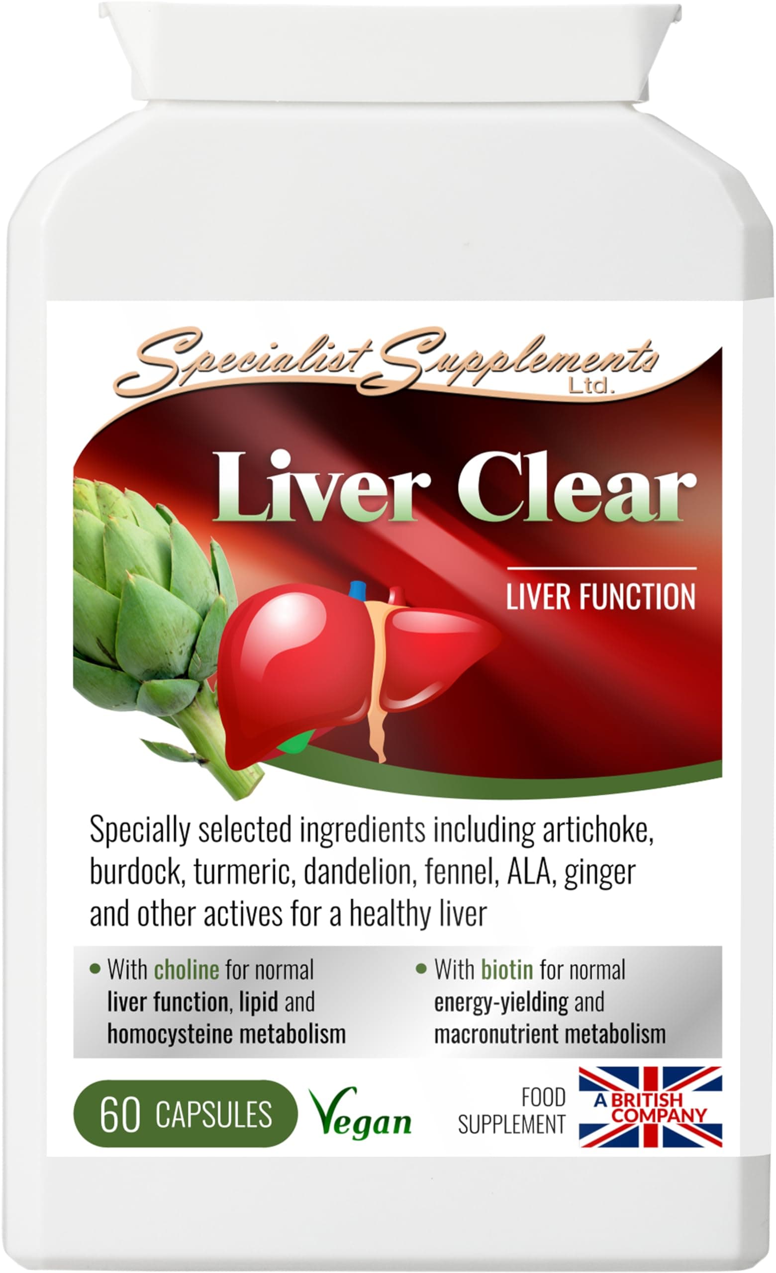 Liver Clear Liver Function Support, 60 Capsules