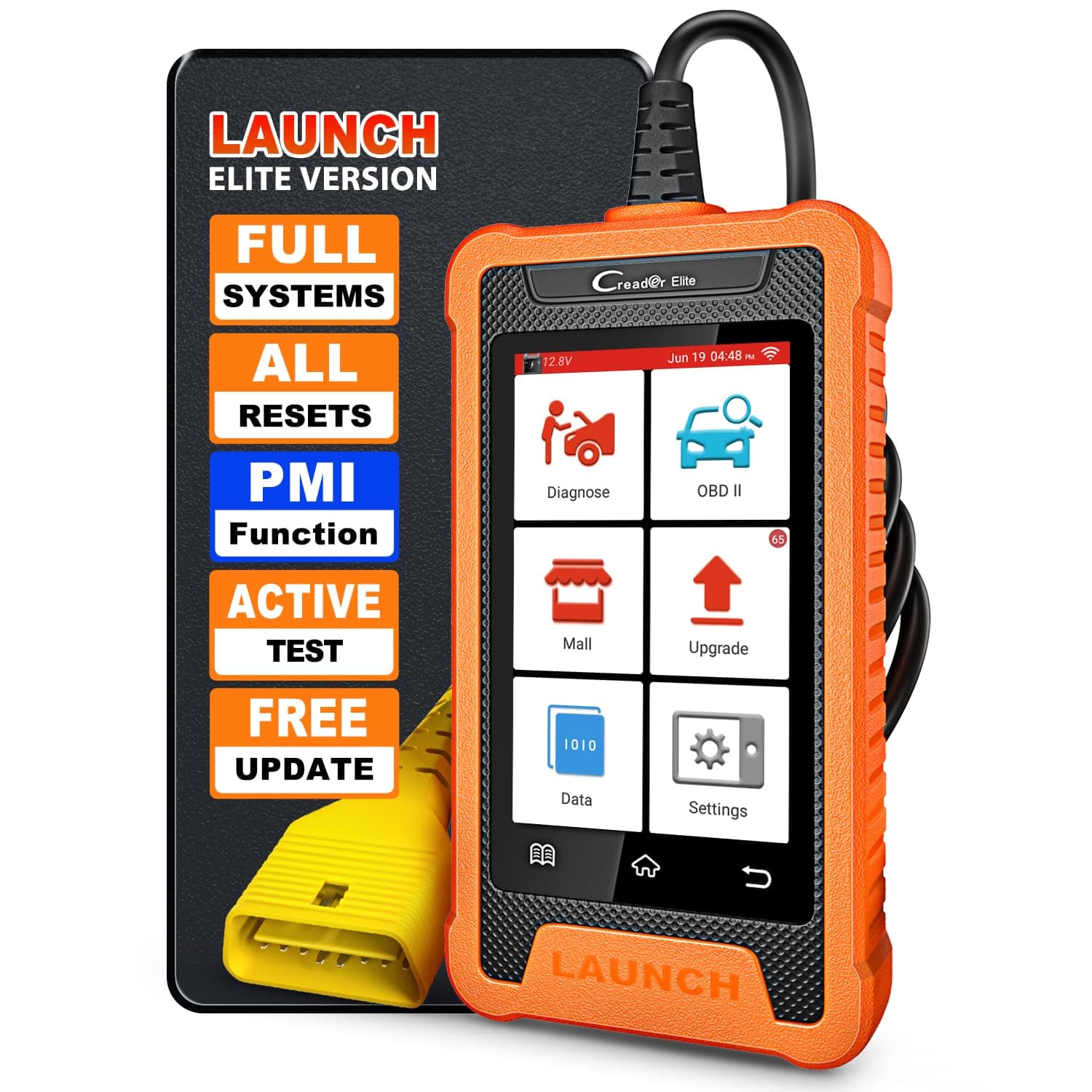 LAUNCH Creader Elite Bidirectional Tool Fit for Ford Lincoln Mercury Mazda, Full Systems All Resets OBD2 Scanner, PMI Function Diagnostic Scann Tool, Battery Registration, Lifetime Free Update