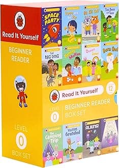 Read It Yourself with Ladybird: Phonics Readers Level 0: 12 Books Collection Box Set (Space Party, Pippa and the Pip, Go, Kit Cat!, Tim, Bess and Tess, The Big Dog, Banana Muffins and More)